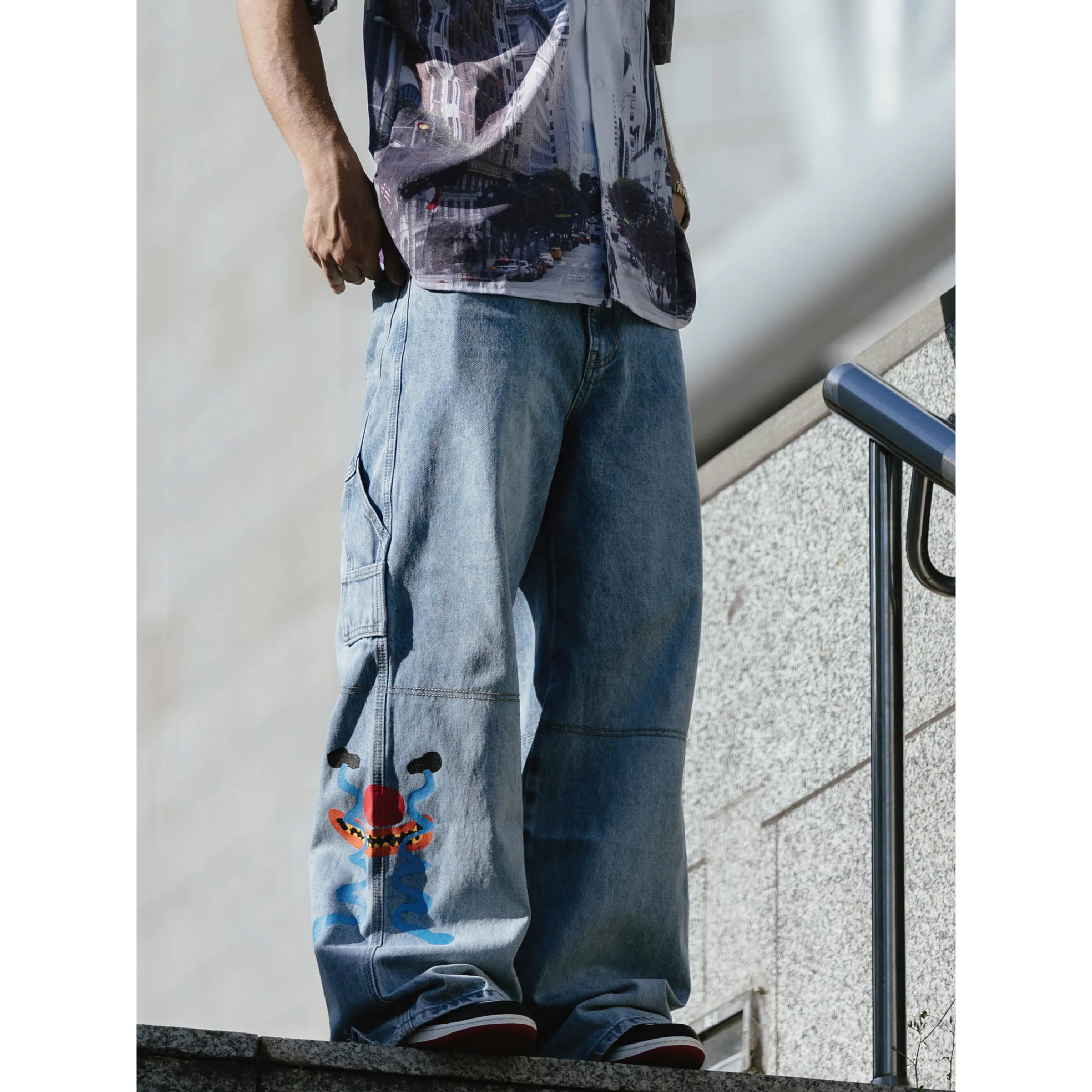 WODEN® Furbo9 Demin Jeans 塗鴉畫家牛仔褲