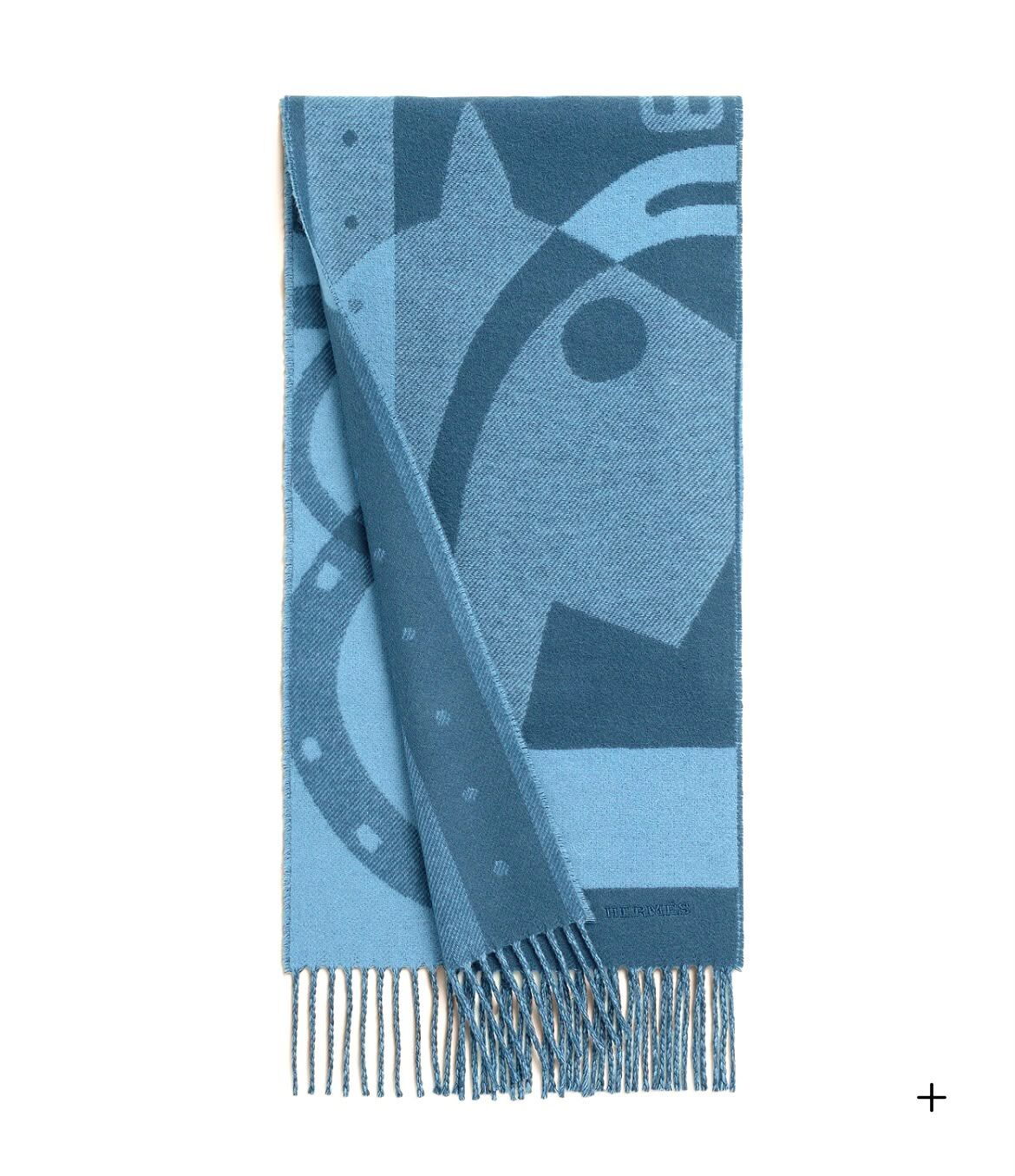 全新HERMES圍巾 25x170cm 藍色羊絨 H394849T 05 Ready Steady Go scarf #BRAND NEW #香榭站正品