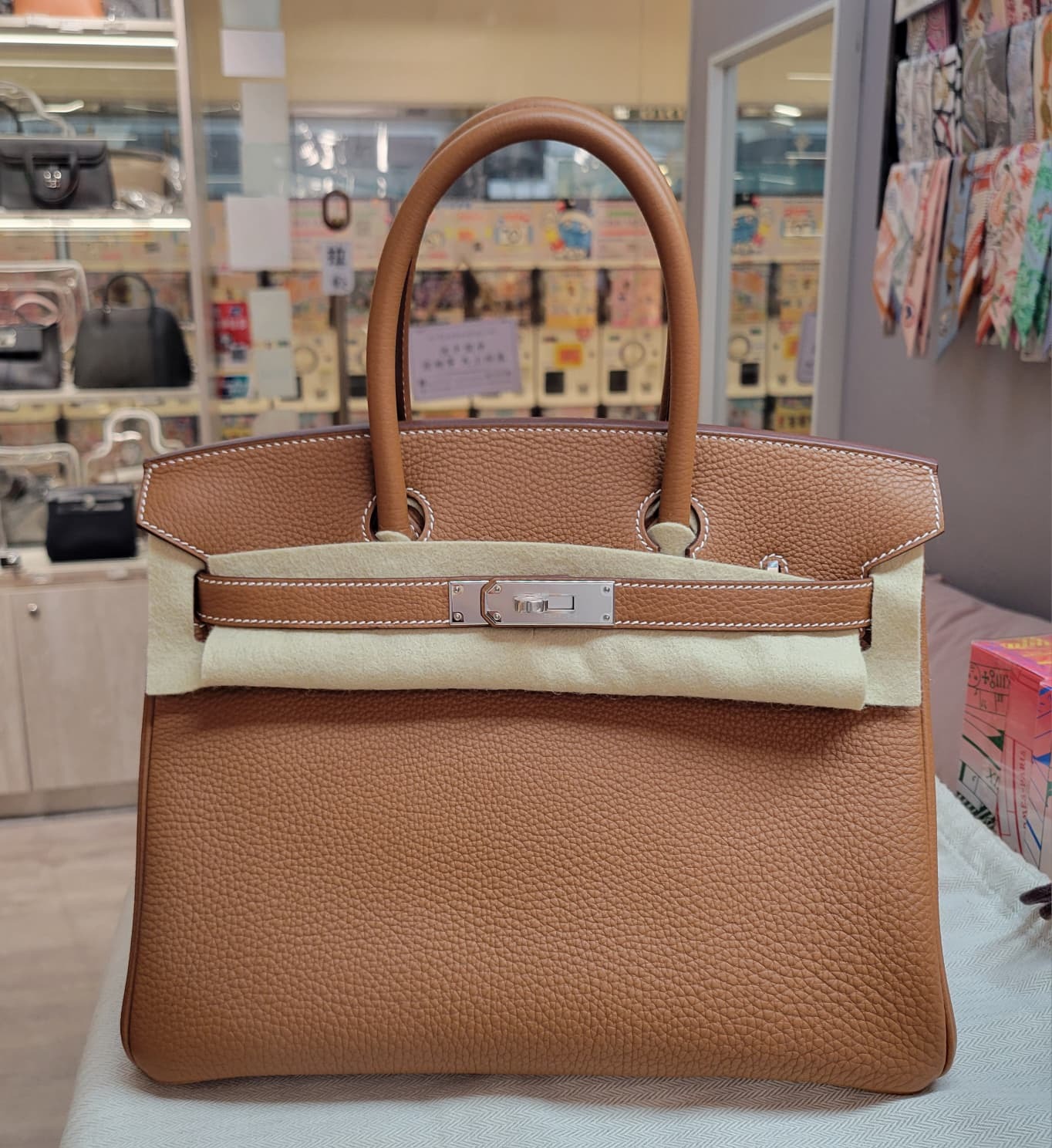 HERMES Birkin 30 Gold CK Togo 金棕銀扣