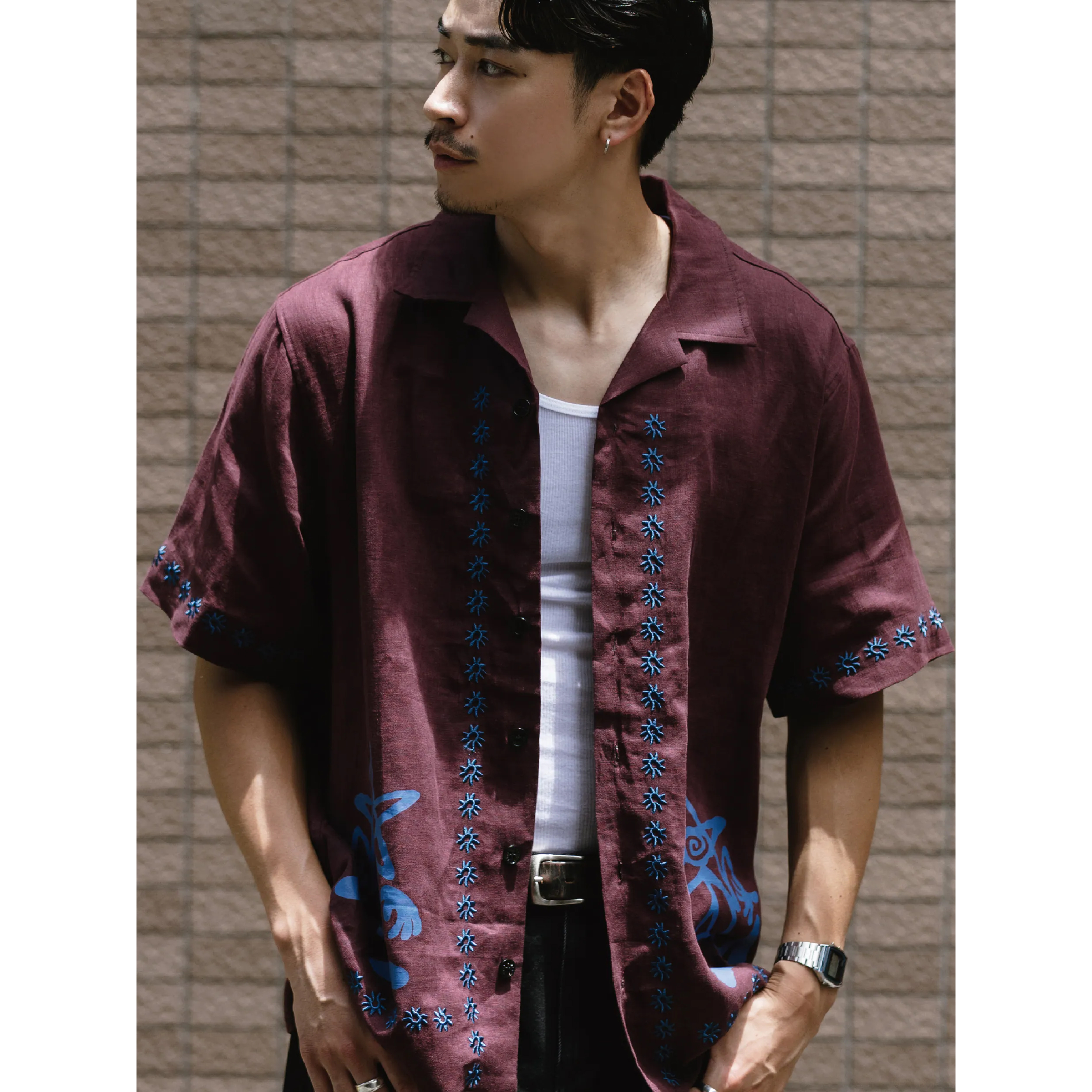 WODEN® Starman Shirt 星星刺繡塗鴉短袖襯衫