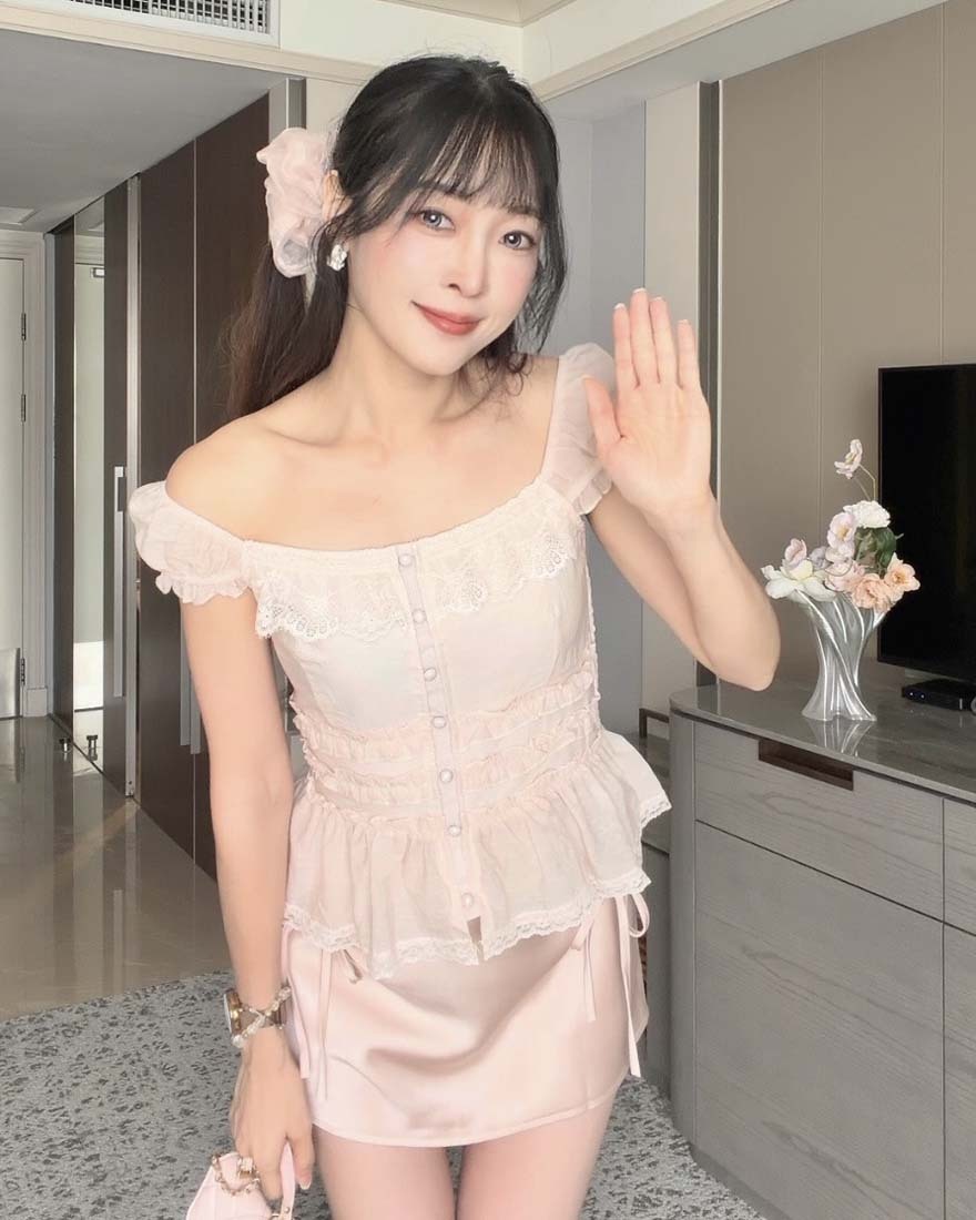 優美仙意光澤雙層歐根紗髮圈-香檳杏/蜜桃粉/質感咖