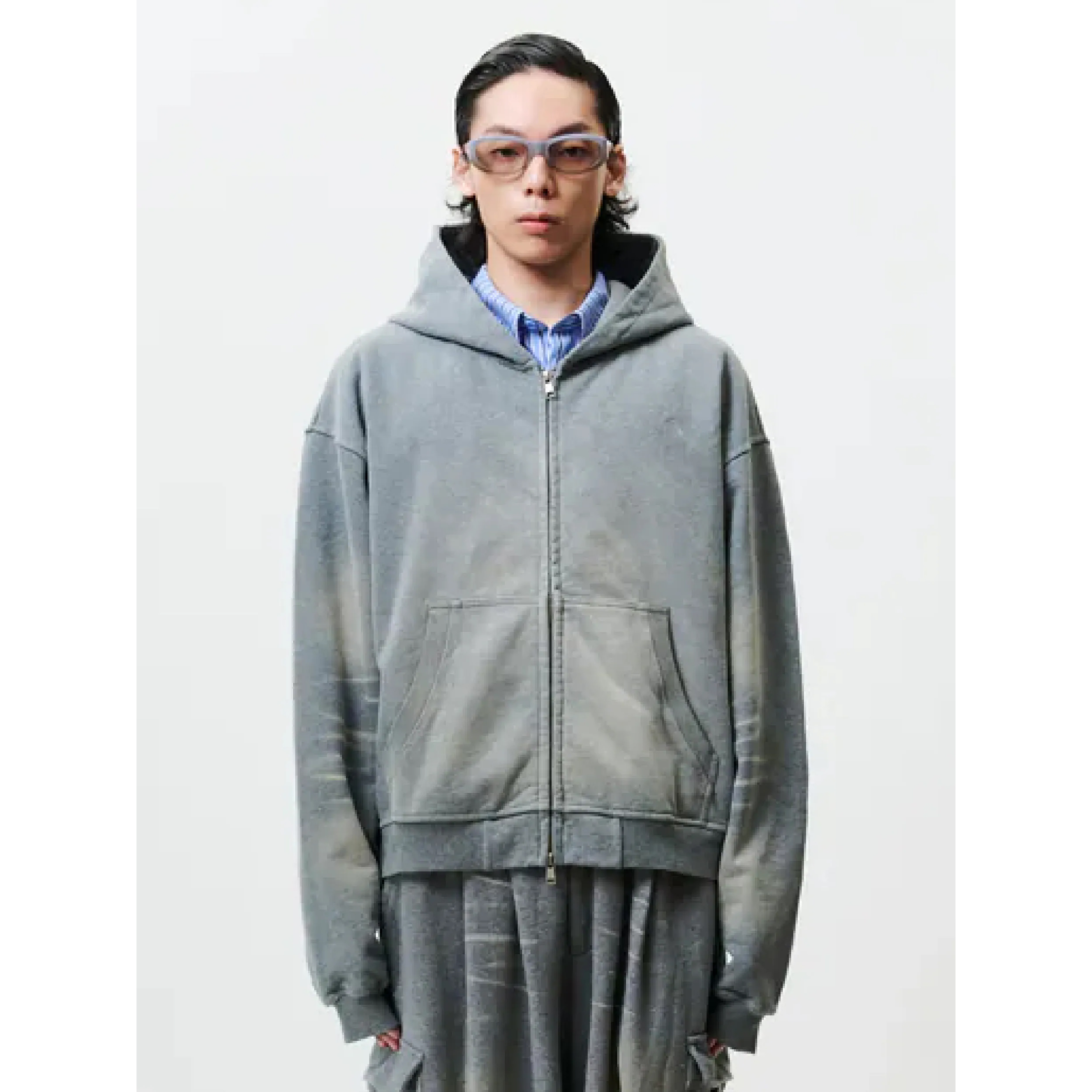 WTNC Washed Zip Hoodie Jacket [WJ001]