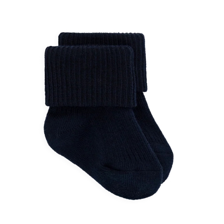 （預購）JAMIEKAY 反折羅紋襪 Classic Rib Sock - Navy