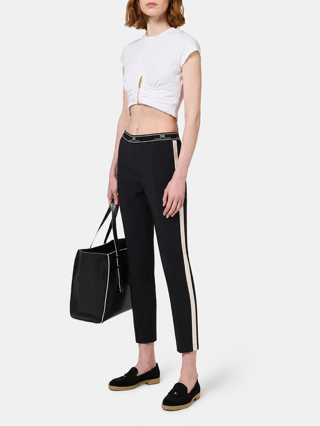 ‍‍Elisabetta Franchi 滾邊七分褲