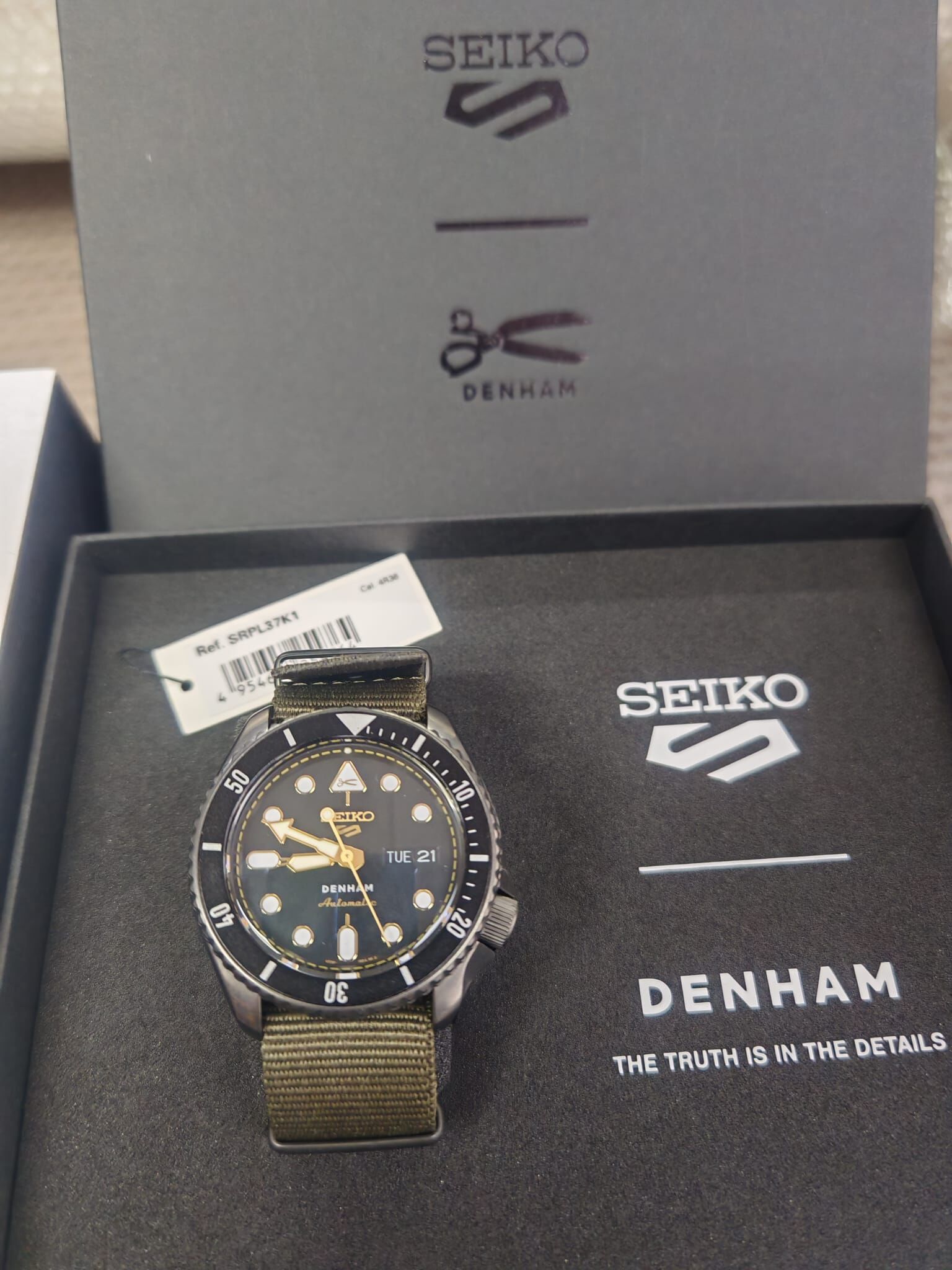 Seiko 5 Sports X DENHAM Limited Edition Automatic 聯名限量款 SRPL37 SRPL37K1 /SBSA283 限量版 機械自動腕錶