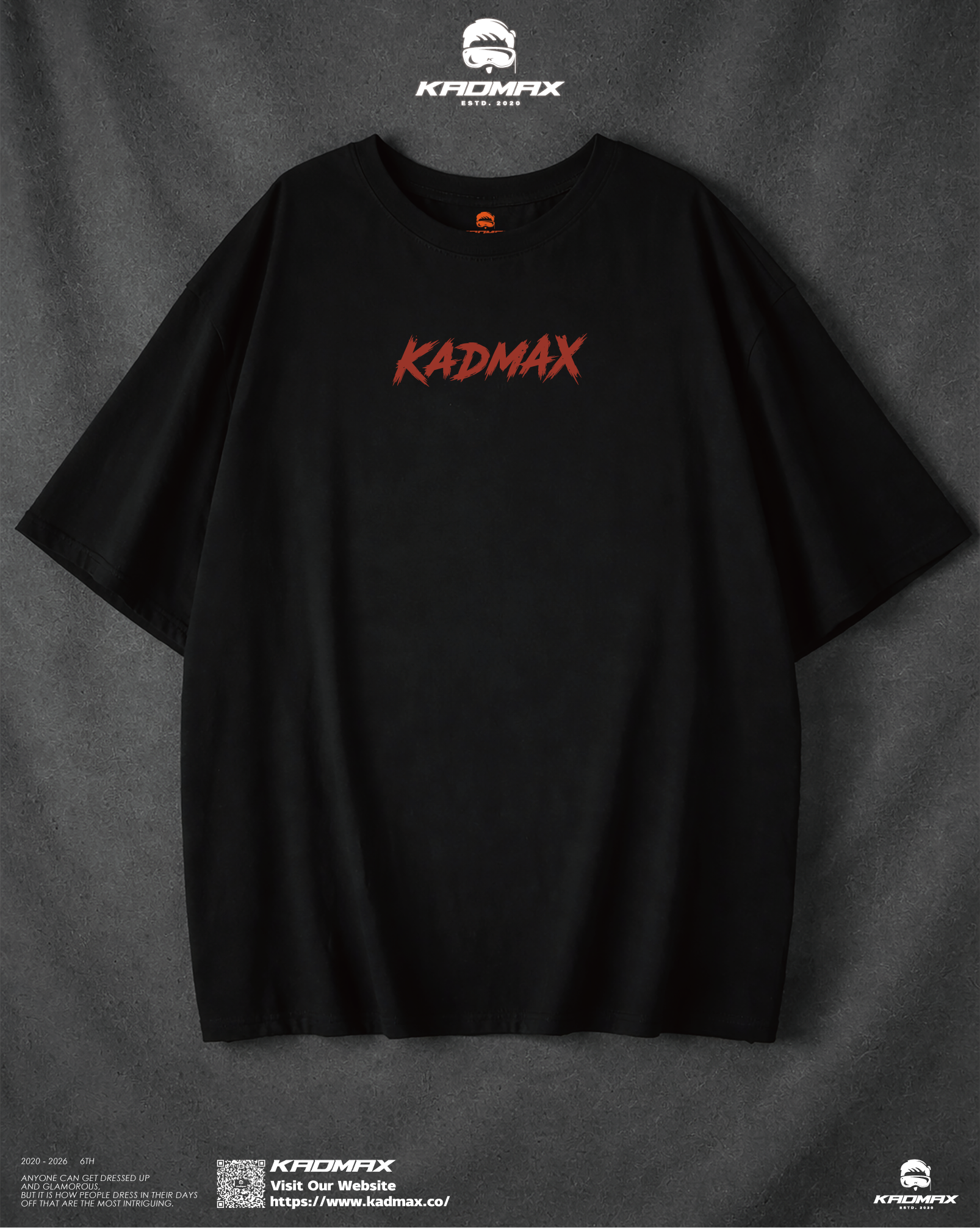KADMAX大尺碼-拉了一條大的短袖TEE〈KMSS2620〉
