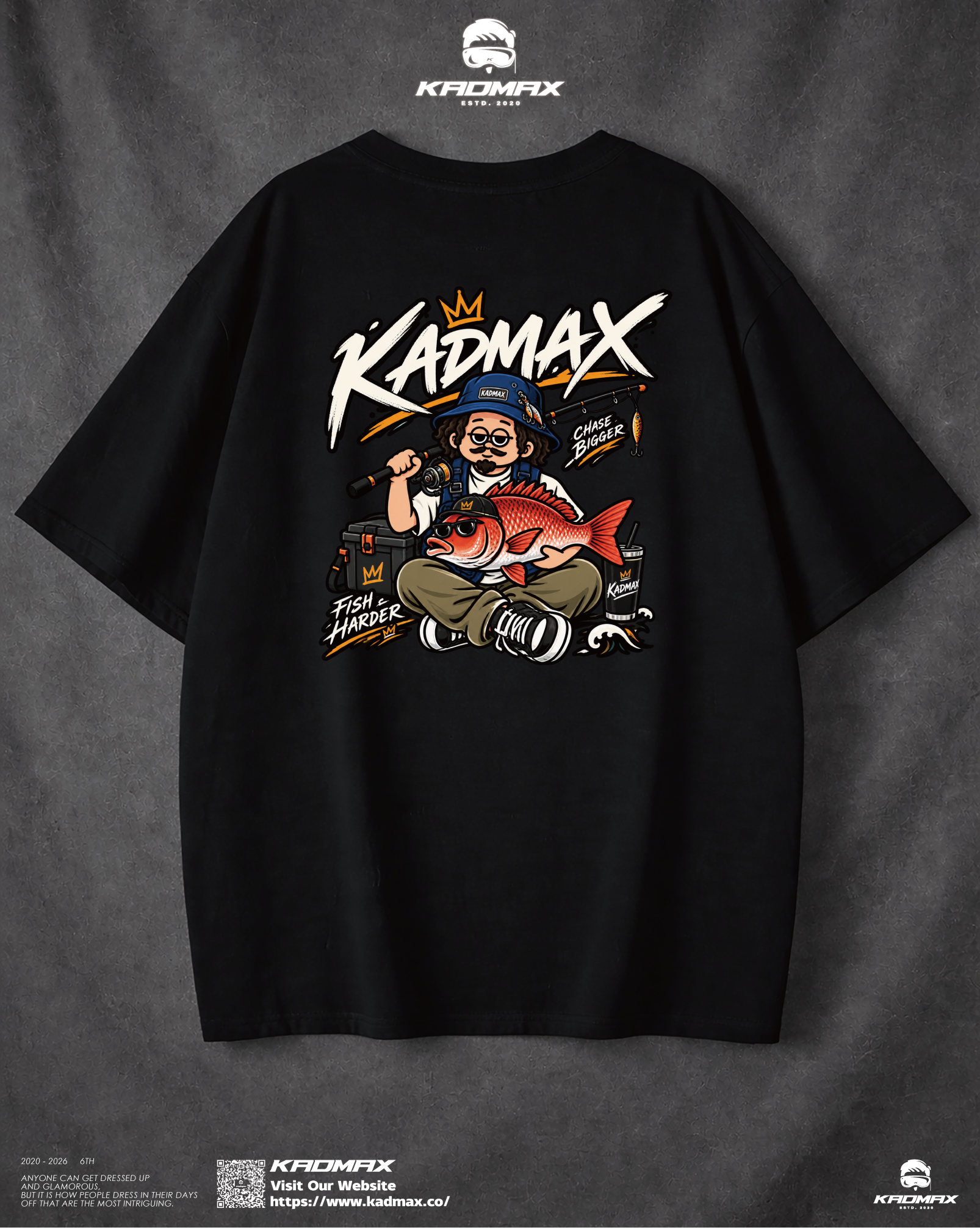 KADMAX大尺碼-拉了一條大的短袖TEE〈KMSS2620〉