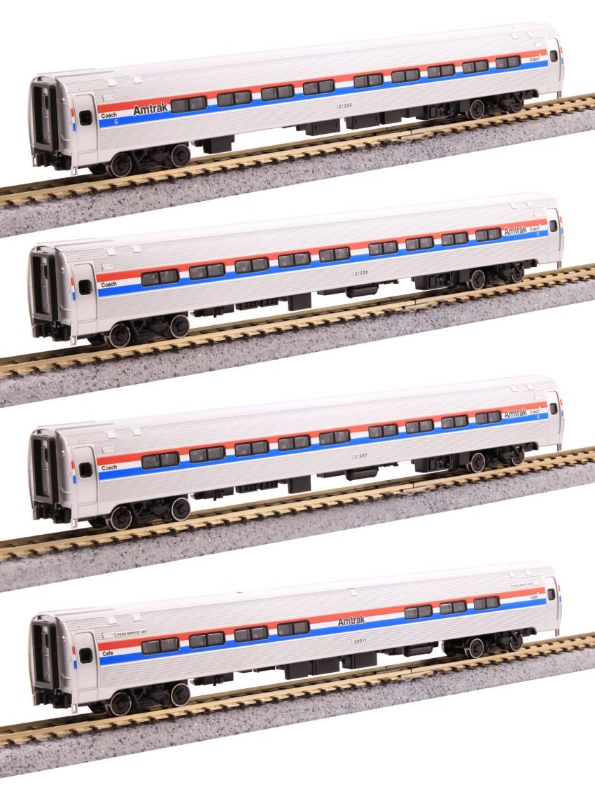 Kato 106-8020 N scale Amfleet I 4 Car Bookcase Set Phase III