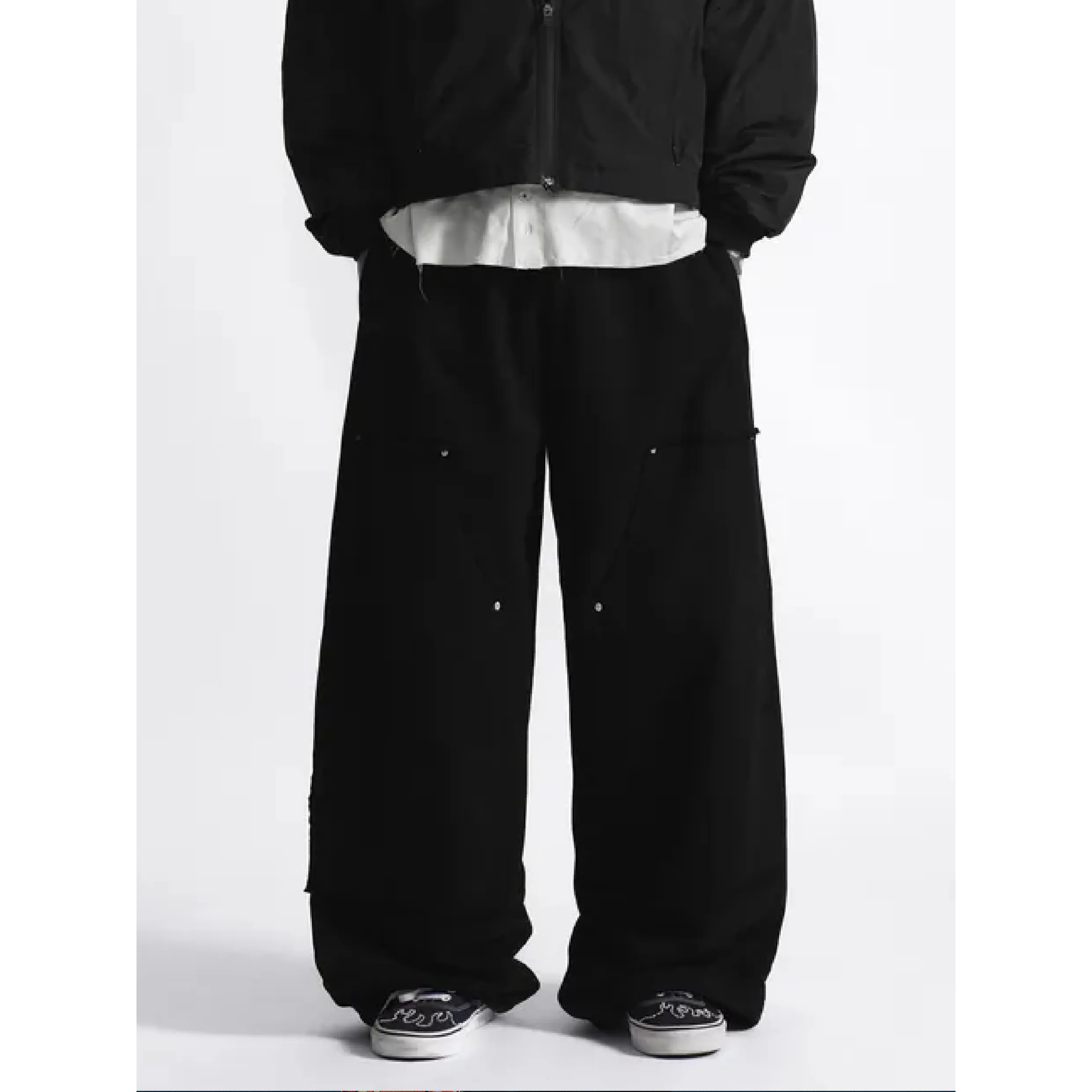 Wall Of Sound "BLACK" Double Knee Sweat Pants