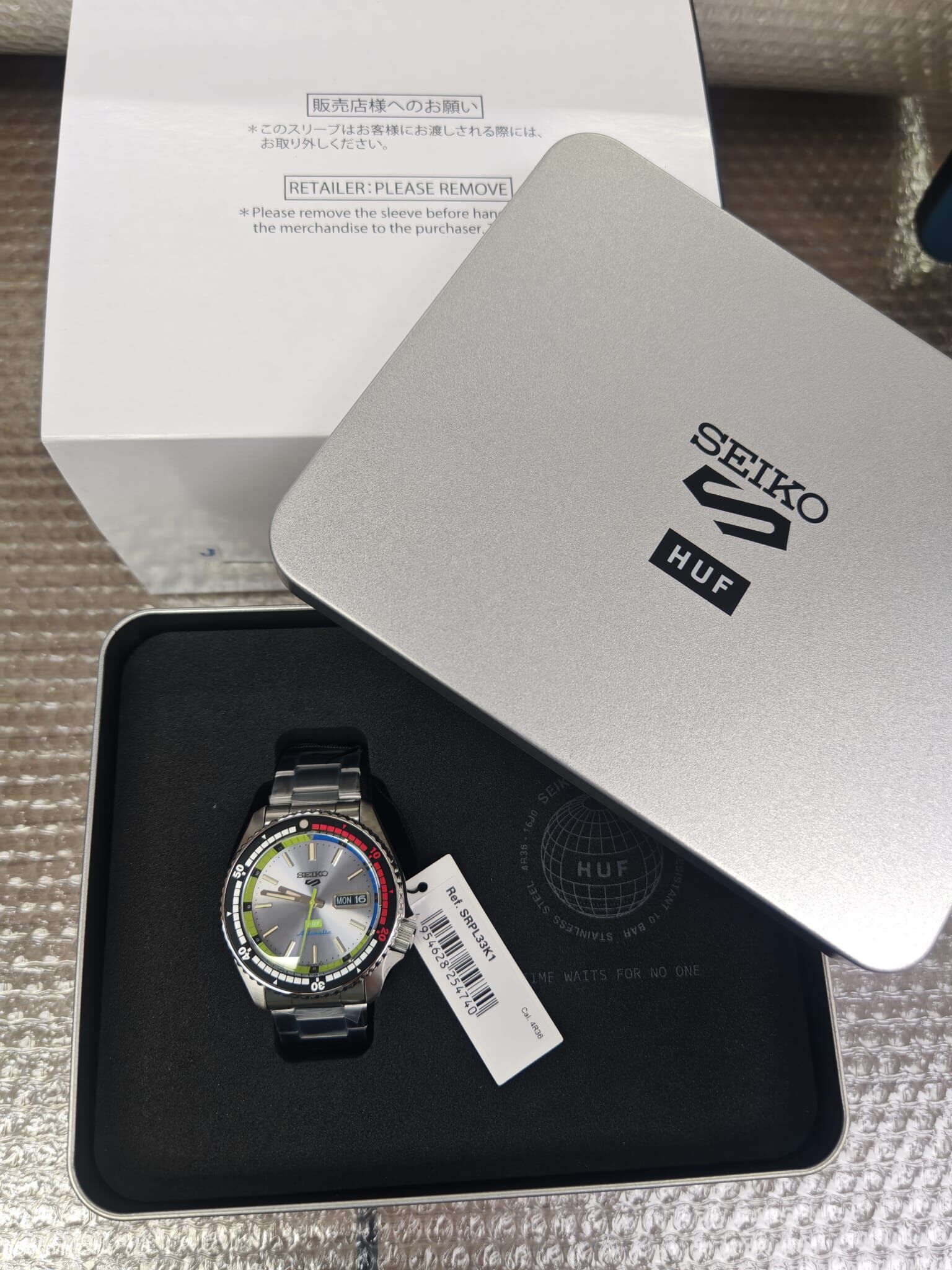 SEIKO 5 SPORTS WATCH HUF LIMITED EDITION SKX SERIES SRPL33K1  SRPL33 限量版 機械自動金屬手錶