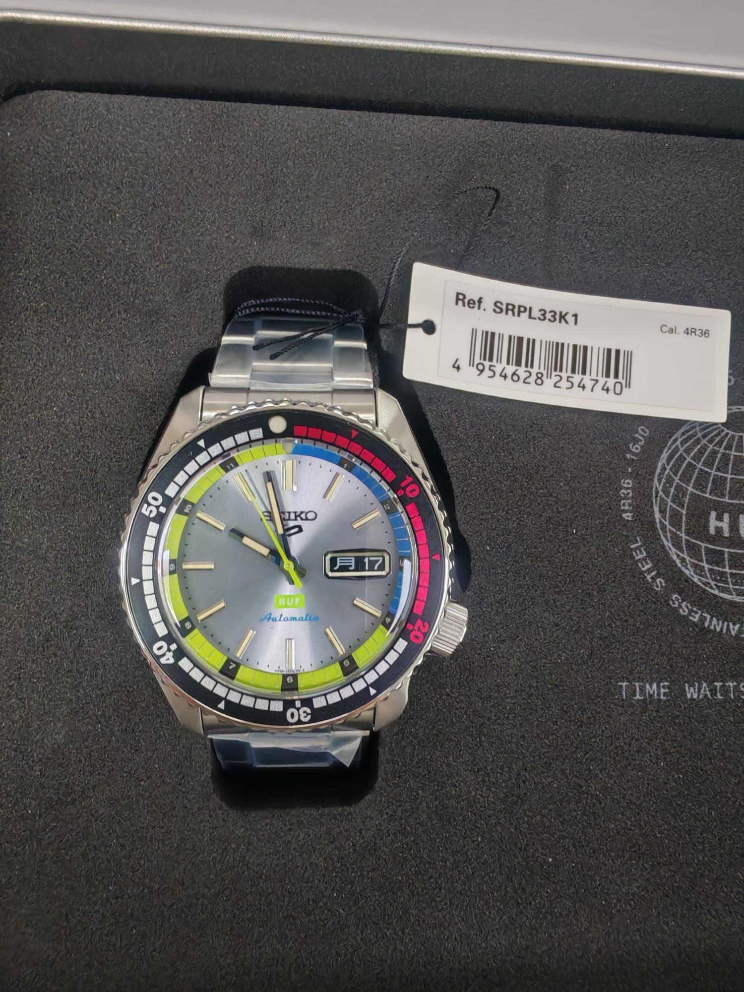SEIKO 5 SPORTS WATCH HUF LIMITED EDITION SKX SERIES SRPL33K1  SRPL33 限量版 機械自動金屬手錶
