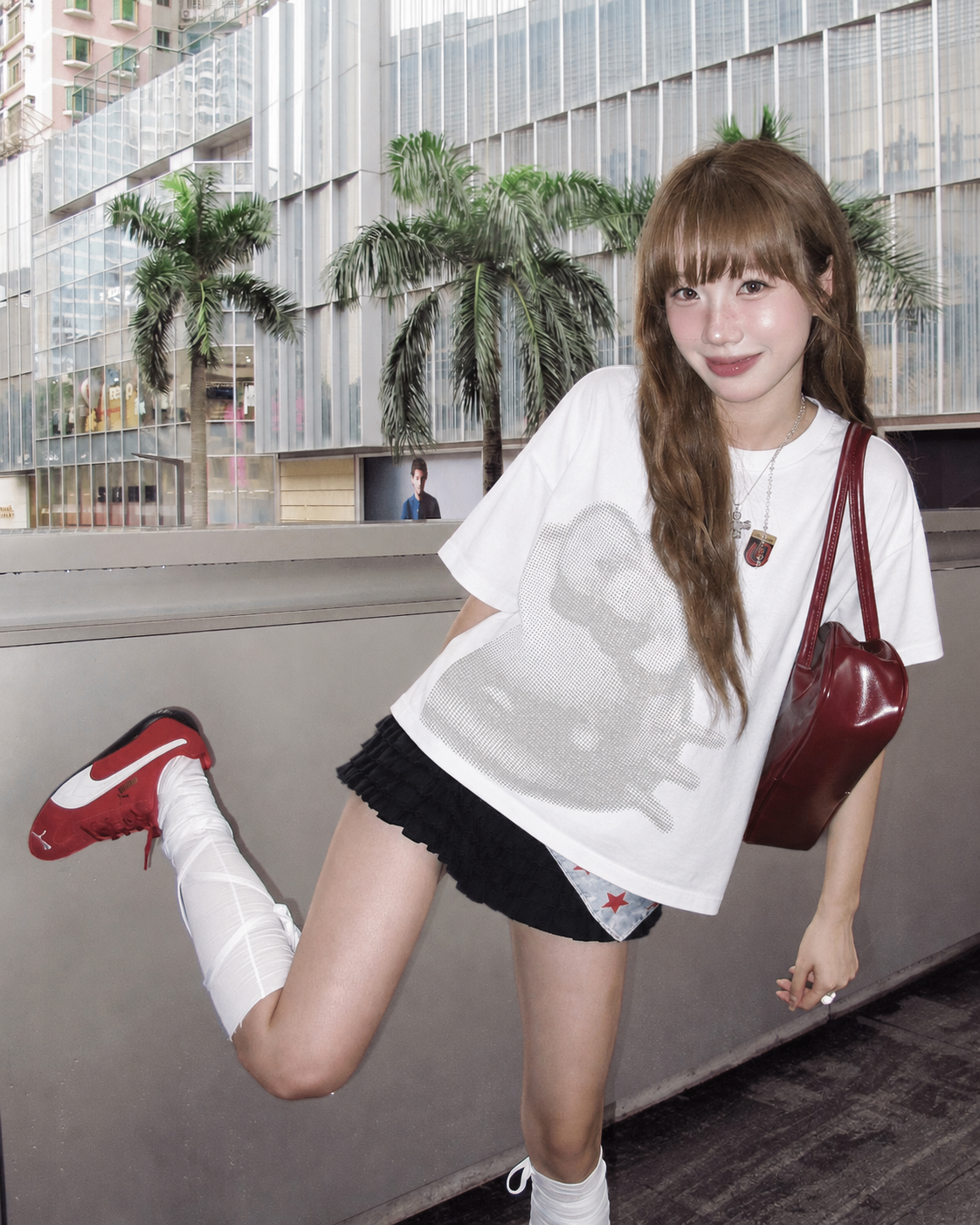 Hello Kitty T-Shirt_Halftone 03 Hello Kitty 金屬 點點 短T