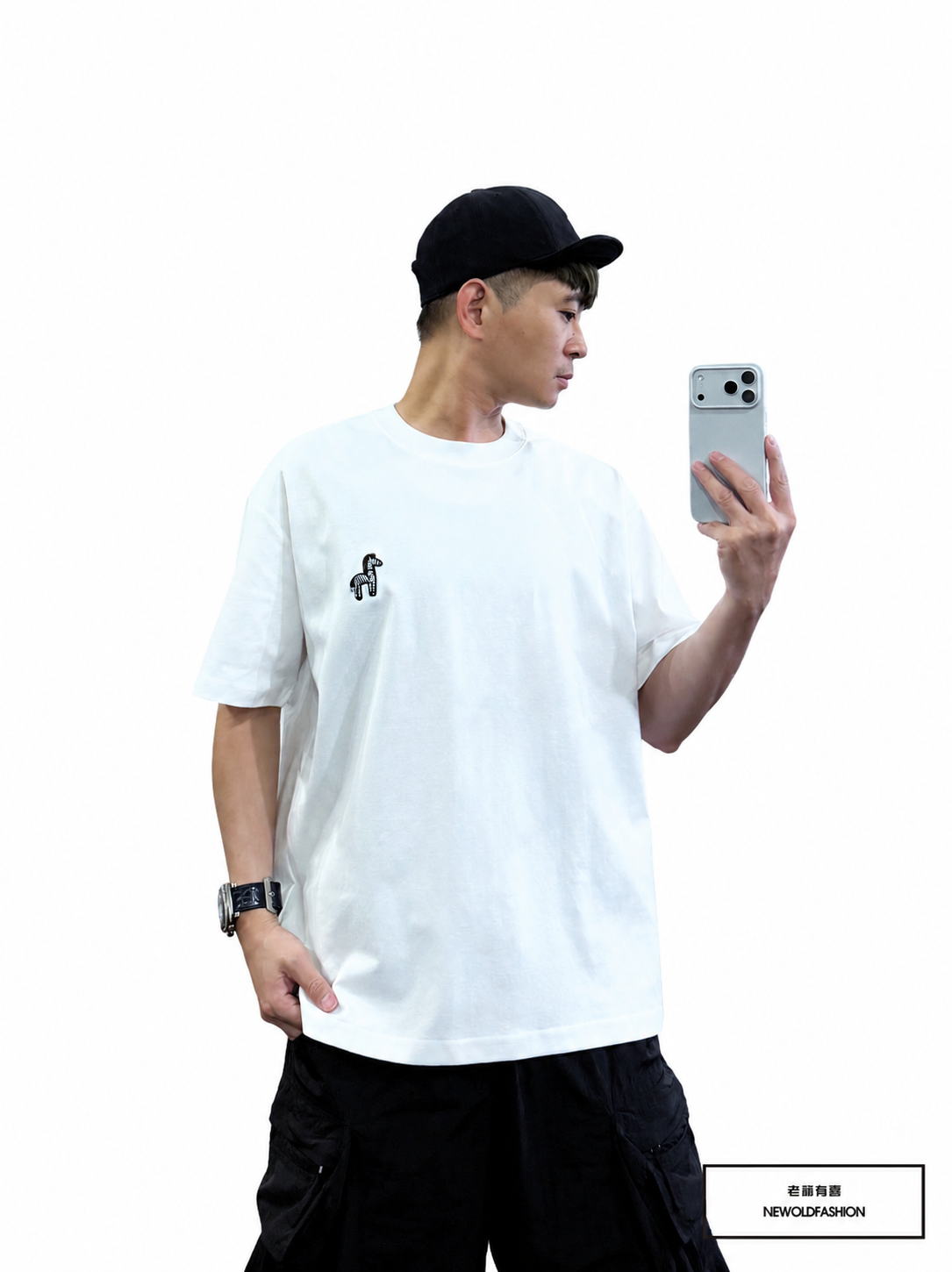 『新品上市』重磅搖滾斑馬刺繡短T(NOF2604Z8003)-白