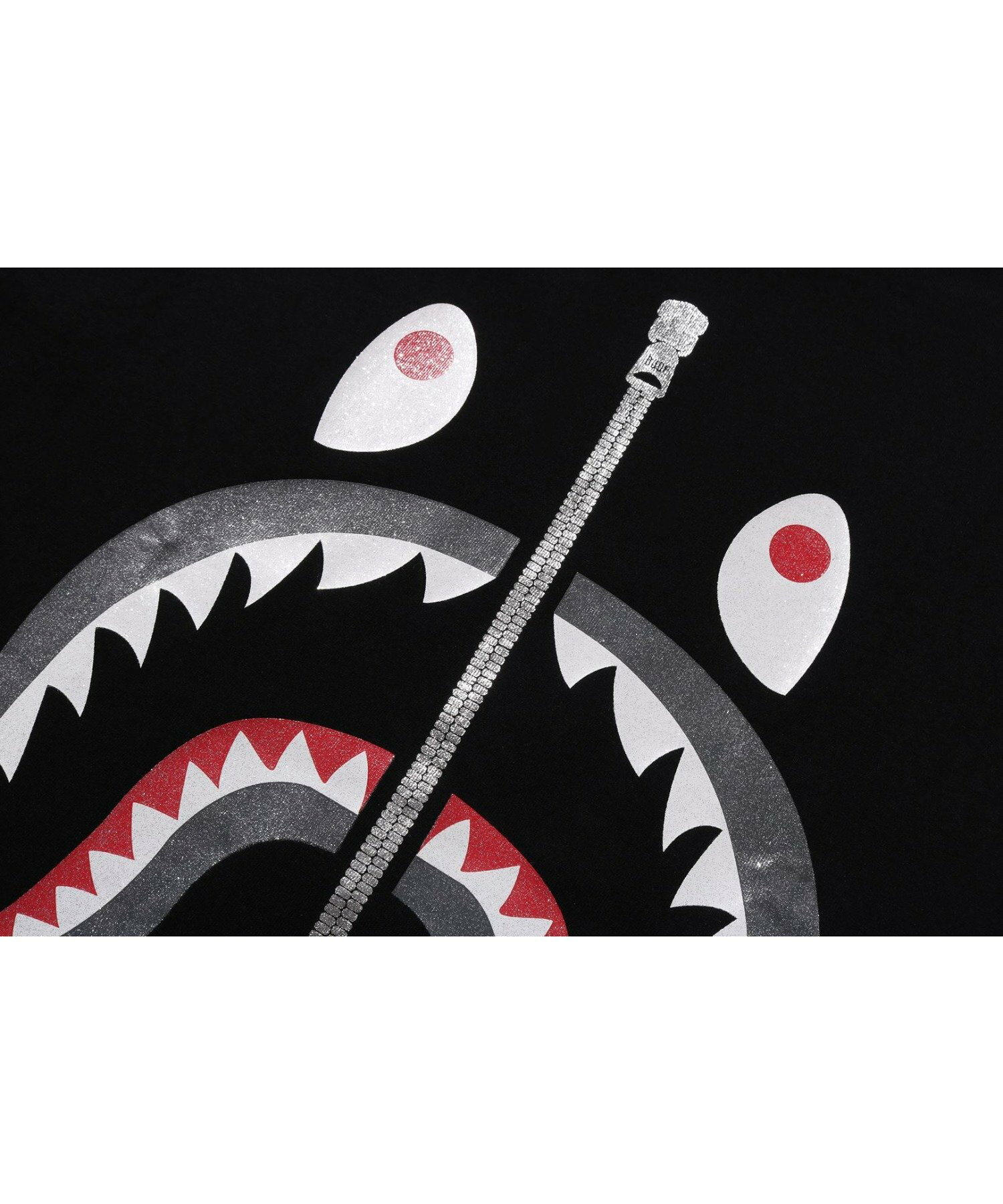 2026SS A BATHING APE BAPE GLITTER SHARK TEE 亮粉 正反LOGO 鯊魚 短T 現貨 1M30110029