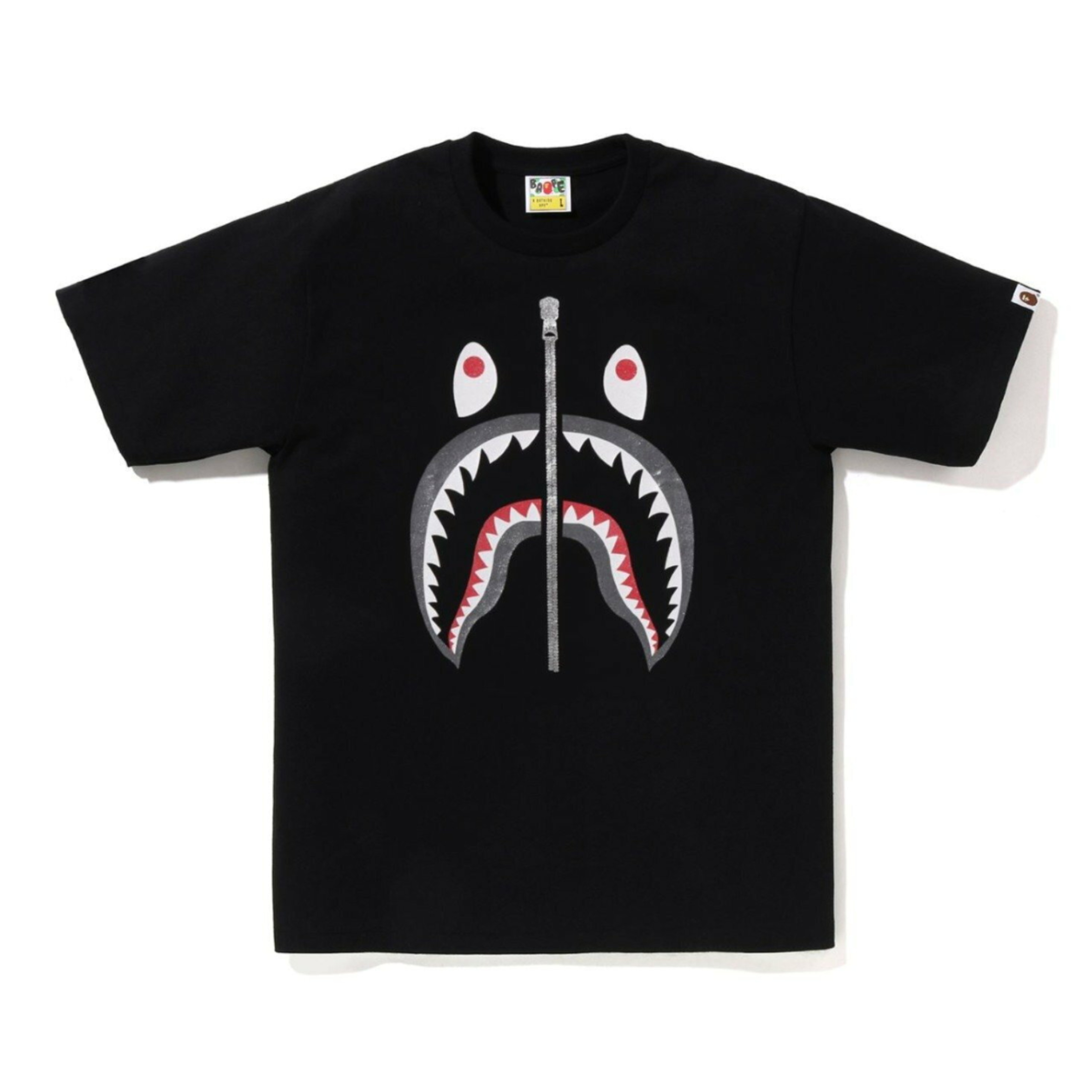 2026SS A BATHING APE BAPE GLITTER SHARK TEE 亮粉 正反LOGO 鯊魚 短T 現貨 1M30110029