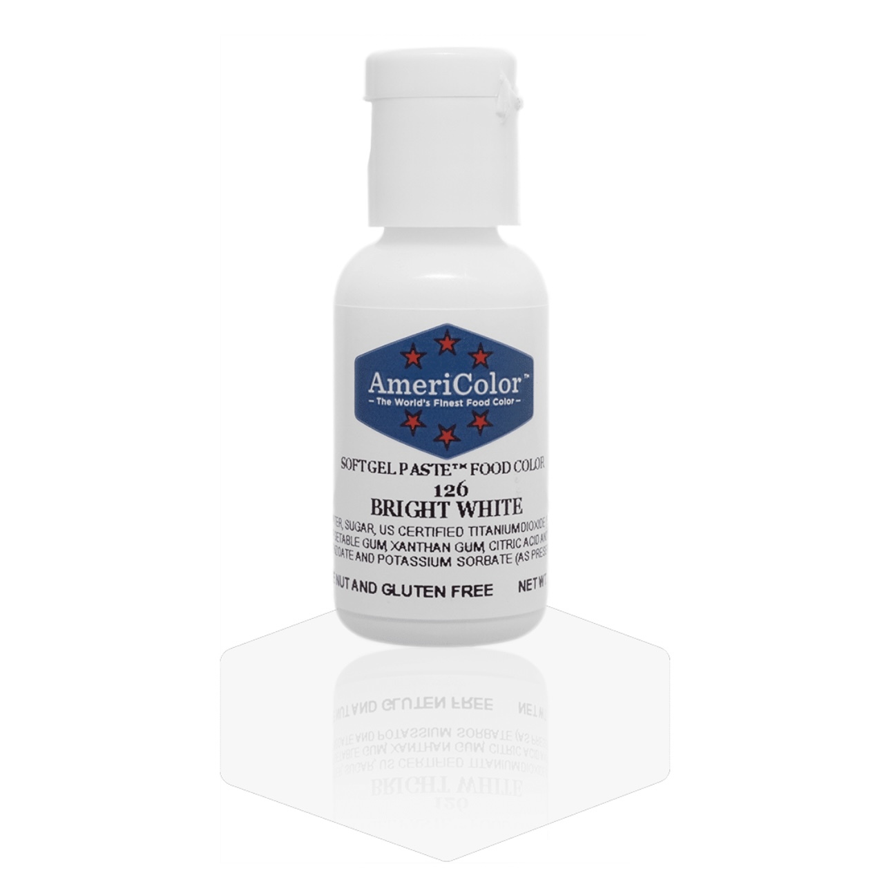 AmeriColor Soft Gel Paste Food Colour Bright White 21g