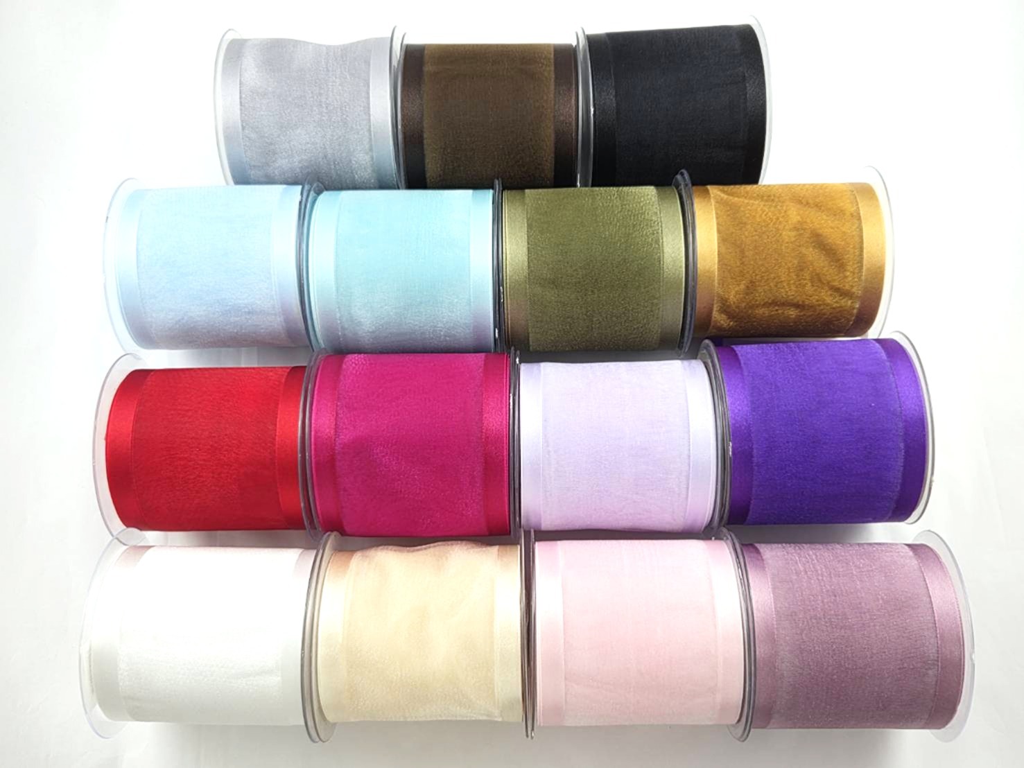 Organza with satin edge ribbon