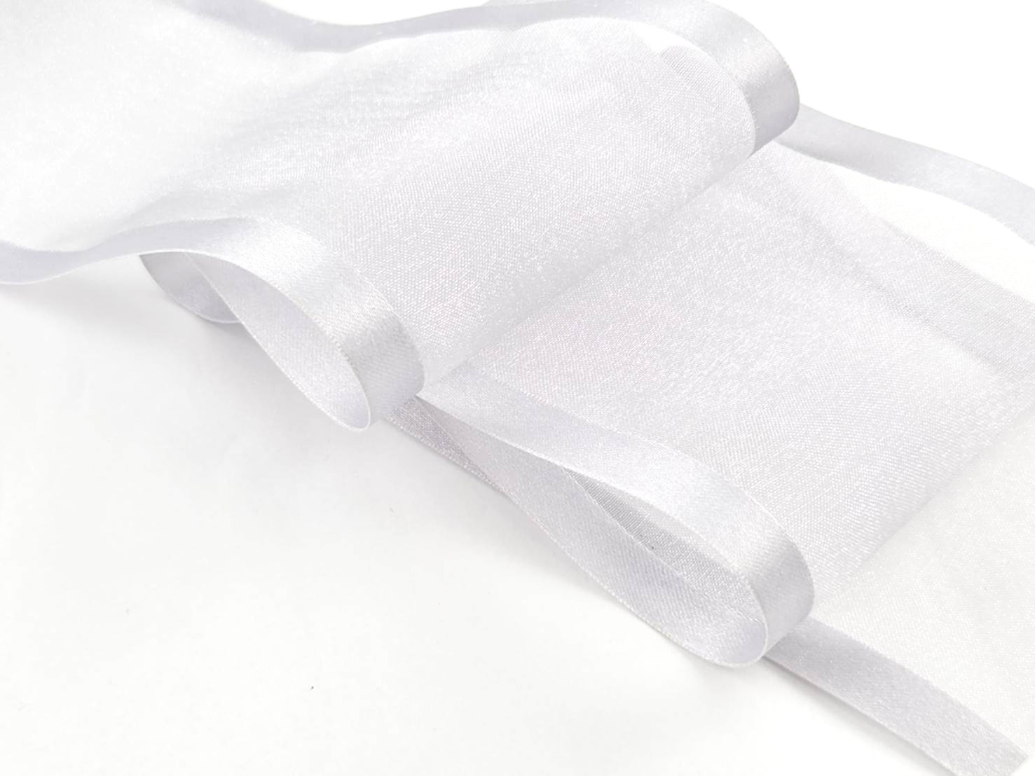 Organza with satin edge ribbon
