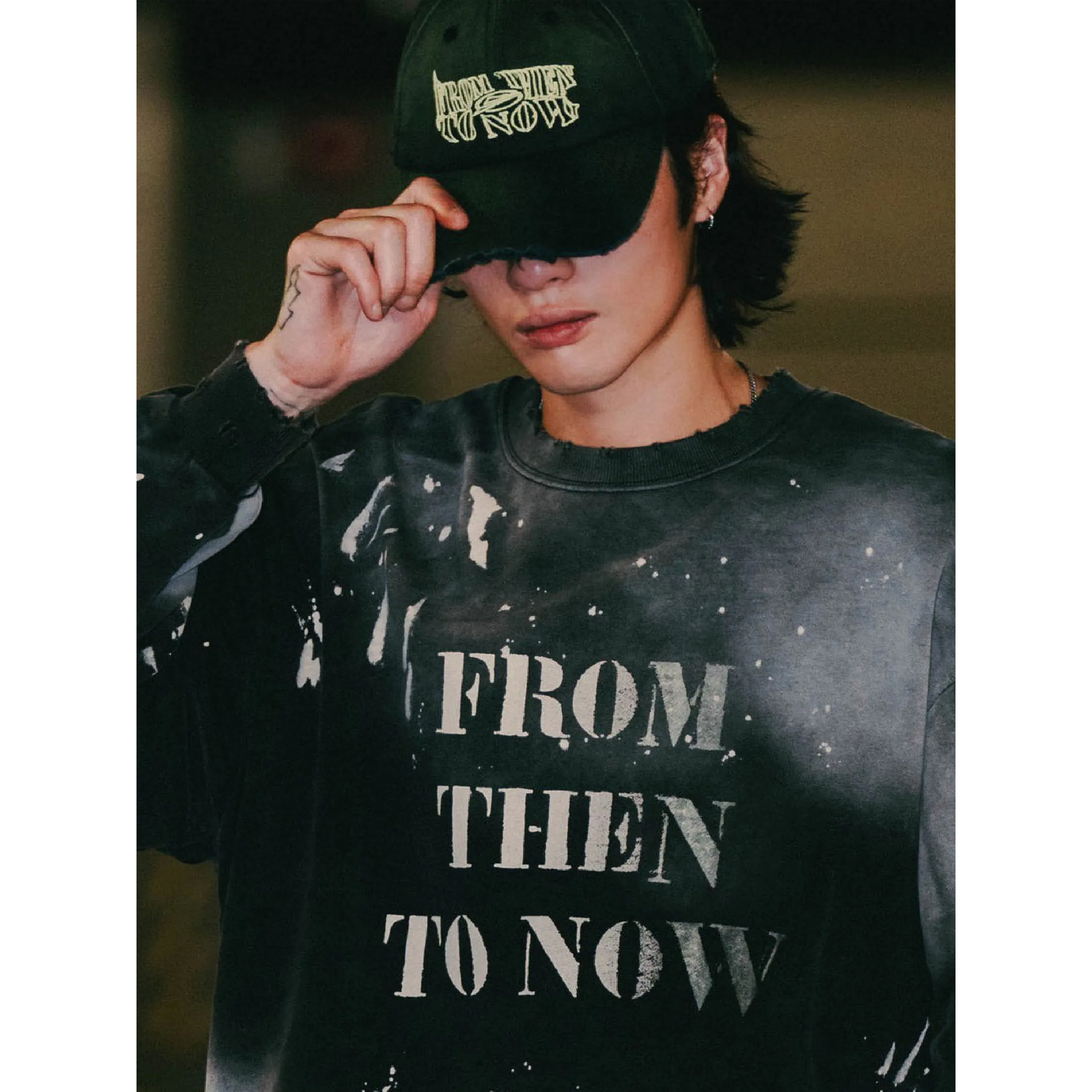 SENSE X Toomore Wash Faded Slogan Crewneck [SENxTM-04]