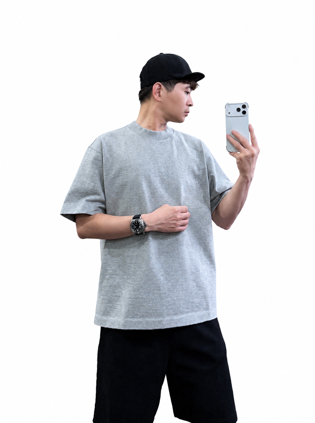 『新品上市』超重磅高密棉質素T(NOF26058979)-灰