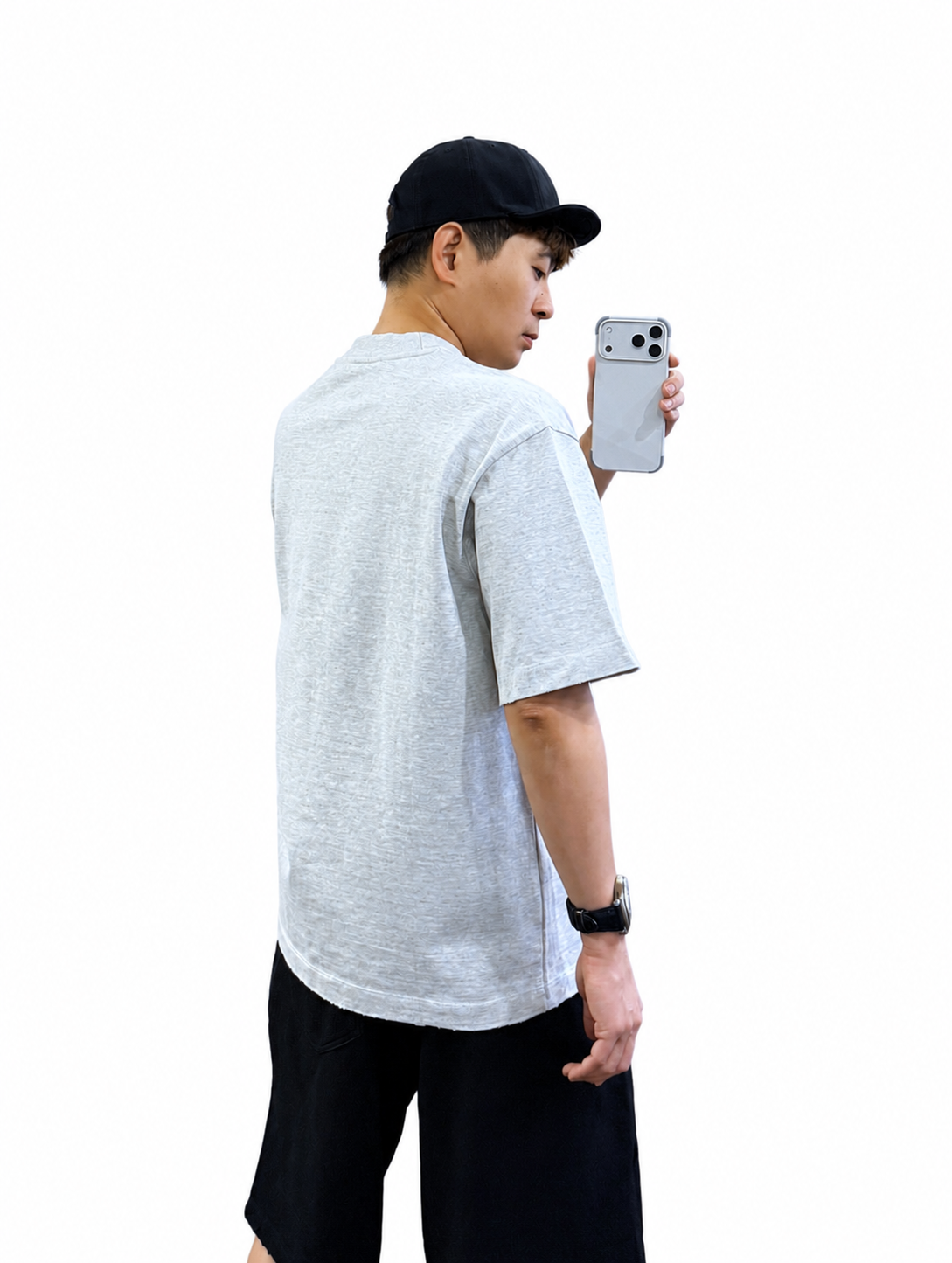 『新品上市』超重磅高密棉質素T(NOF26058979)-淺灰