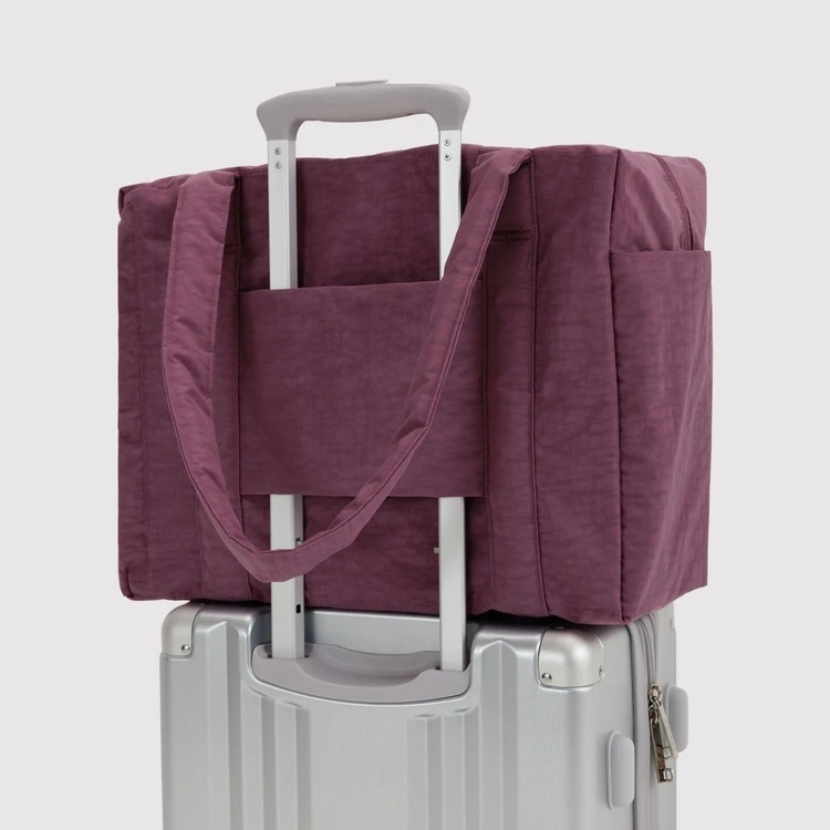 美國 BAGGU 尼龍登機旅行托特包 紫紅 (S)