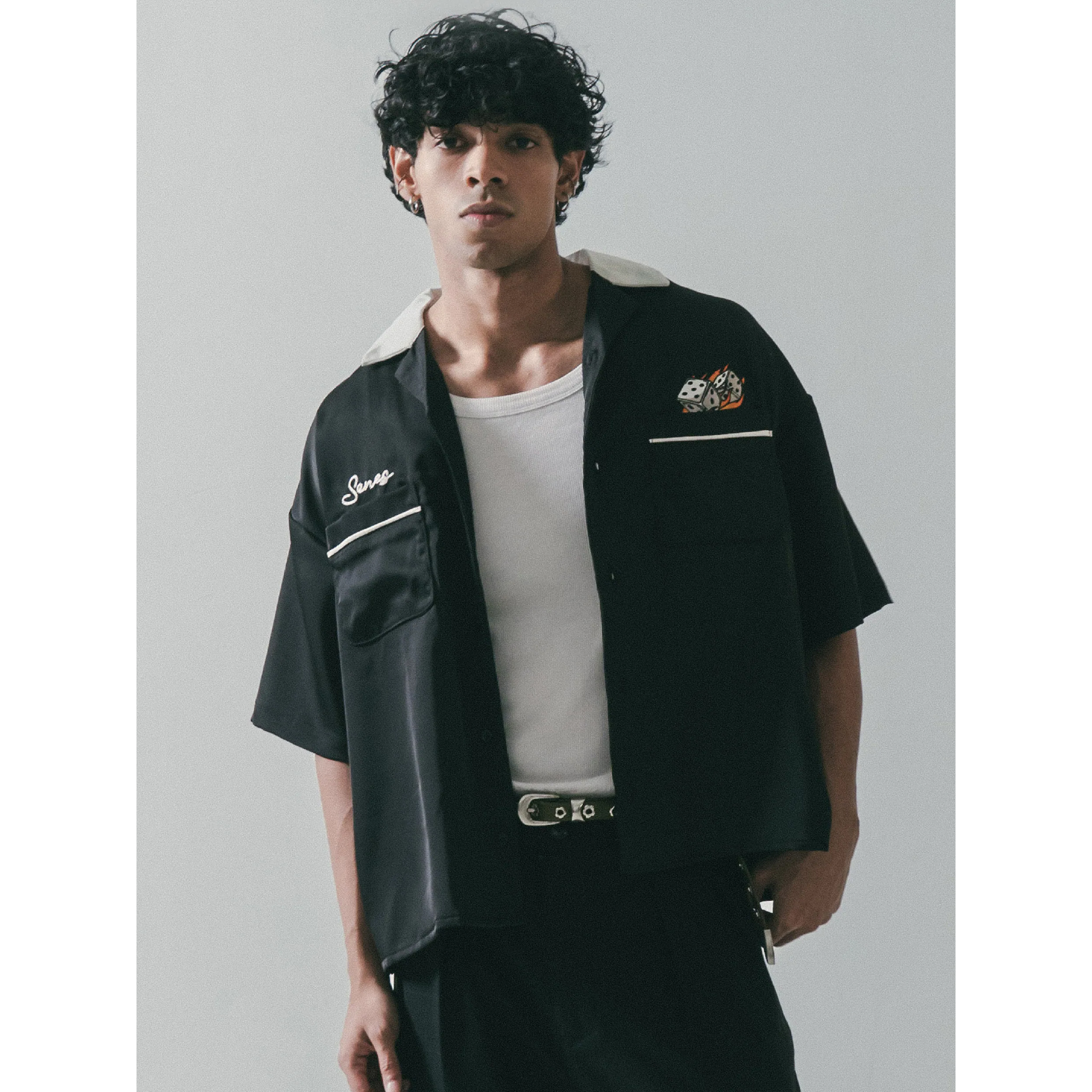 SENSE Fire Dice Bowling Shirt [M25-12]