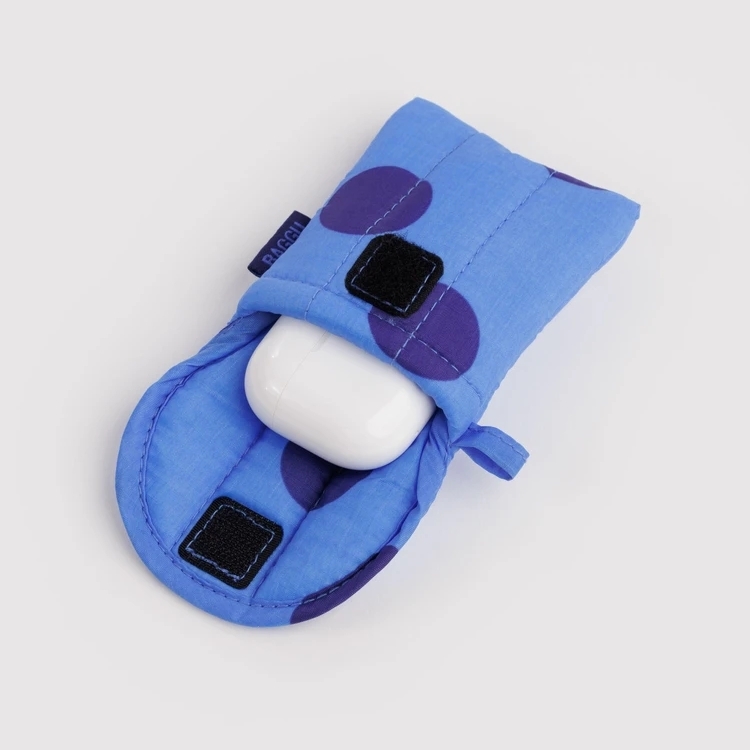 美國 BAGGU 耳機空氣收納包 點點 藍