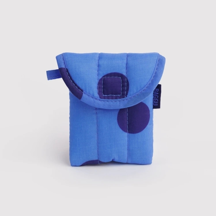 美國 BAGGU 耳機空氣收納包 點點 藍