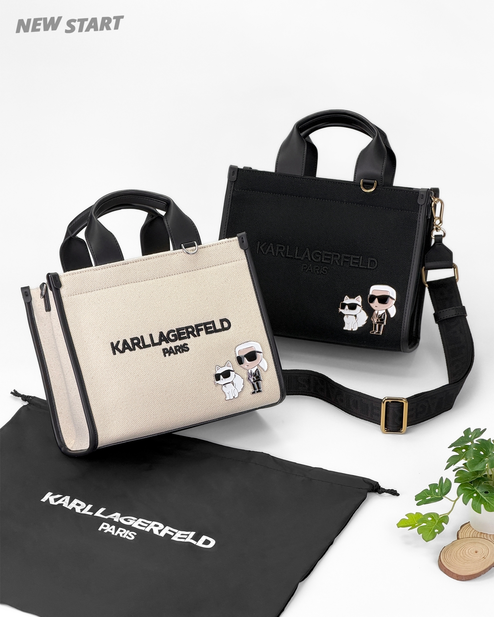 Karl Lagerfeld 卡爾貓咪 帆布 托特包 手提包 斜背包