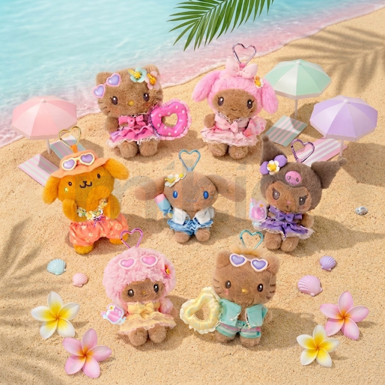 Sanrio Characters 陽光夏日系列公仔鑰匙扣