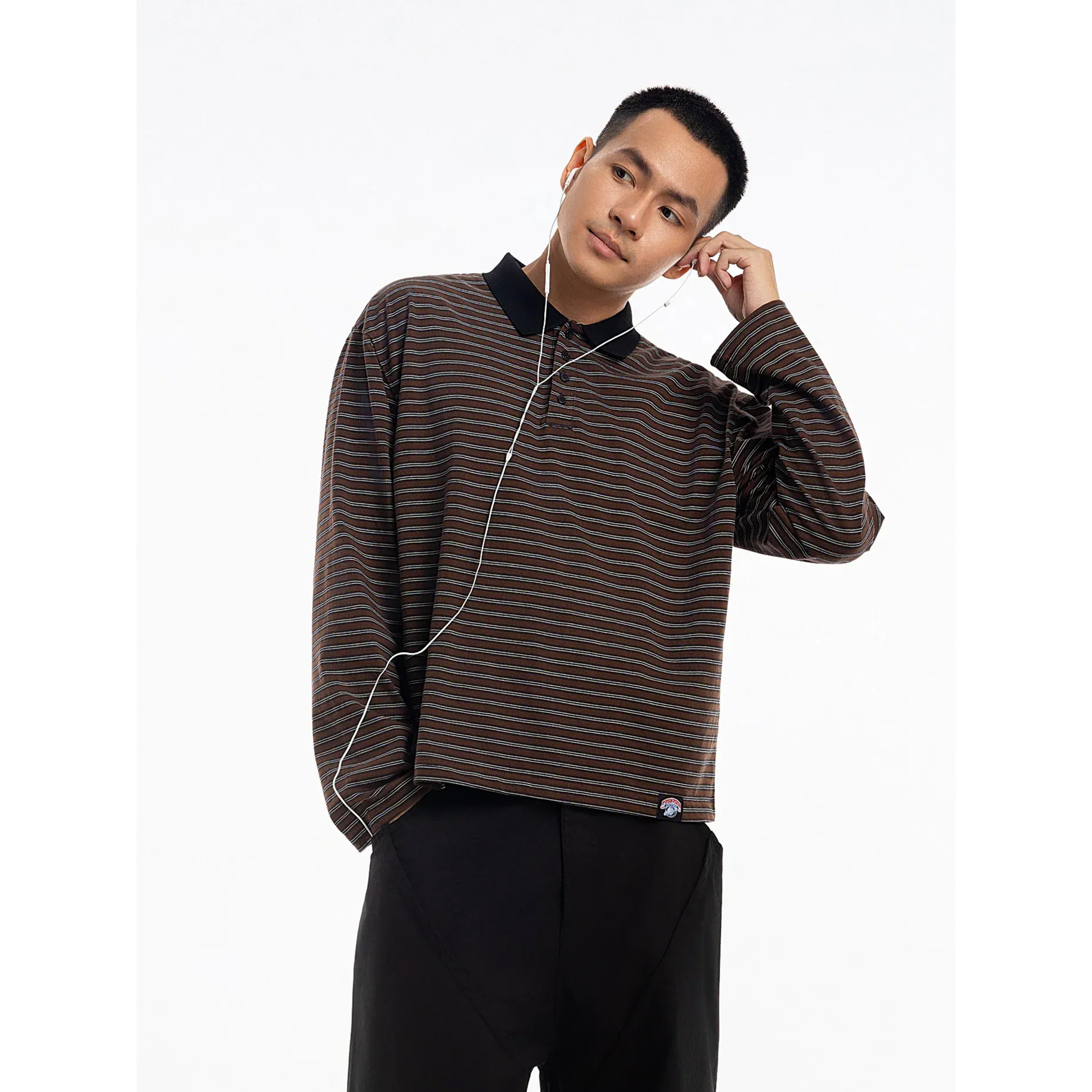 PUSH PUSH PP Striped Polo Tee 短版 條紋POLO衫