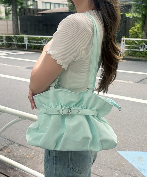 日本 神仙波點單肩包 五色