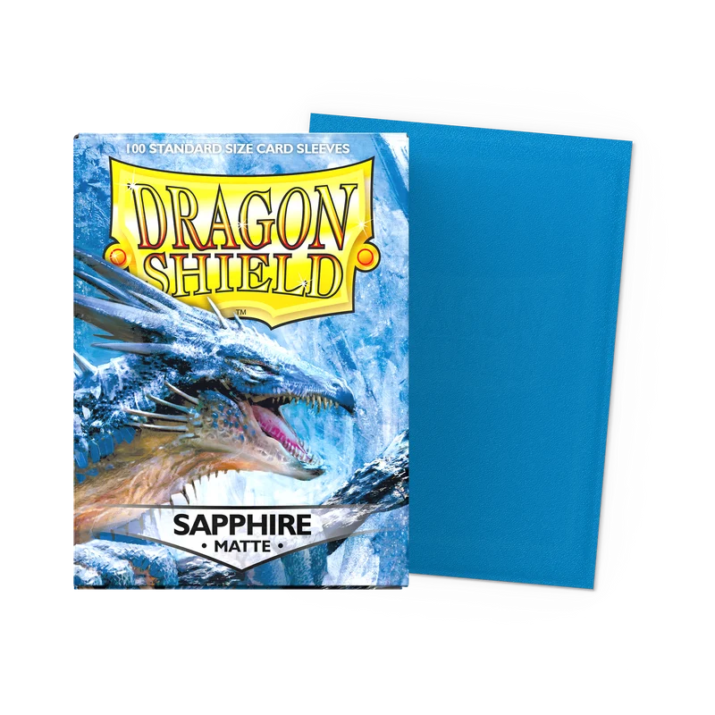 Dragon Shield 100 - Standard Deck Protector Sleeves - Matte Sapphire - AT-11028