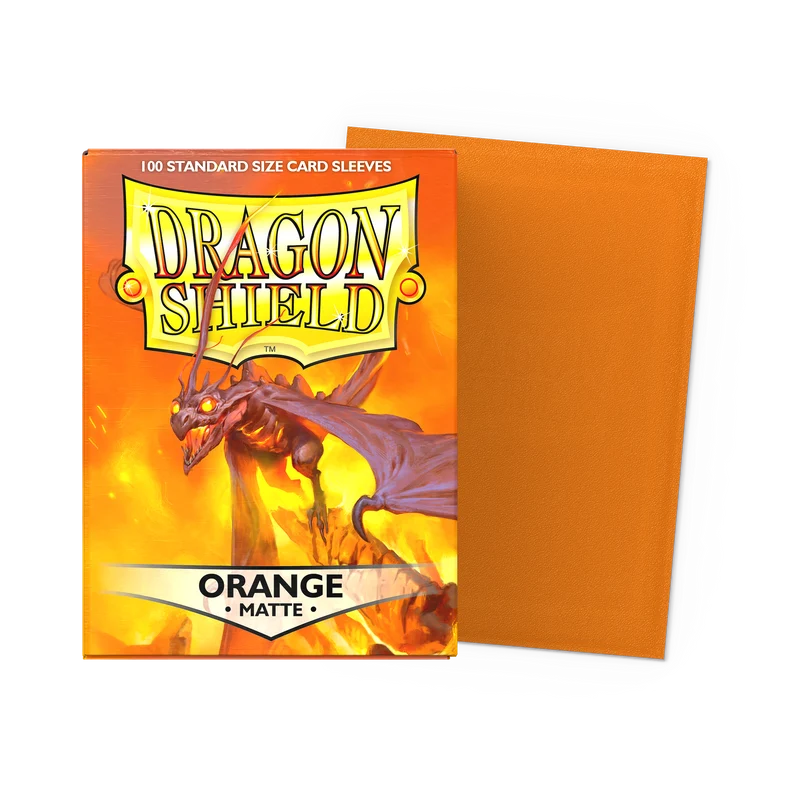 Dragon Shield 100 - Standard Deck Protector Sleeves - Matte Orange - AT-11013