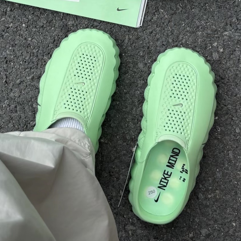 NIKE MIND 001  薄荷綠 螢光綠 拖鞋 穆勒拖 HQ4307-302