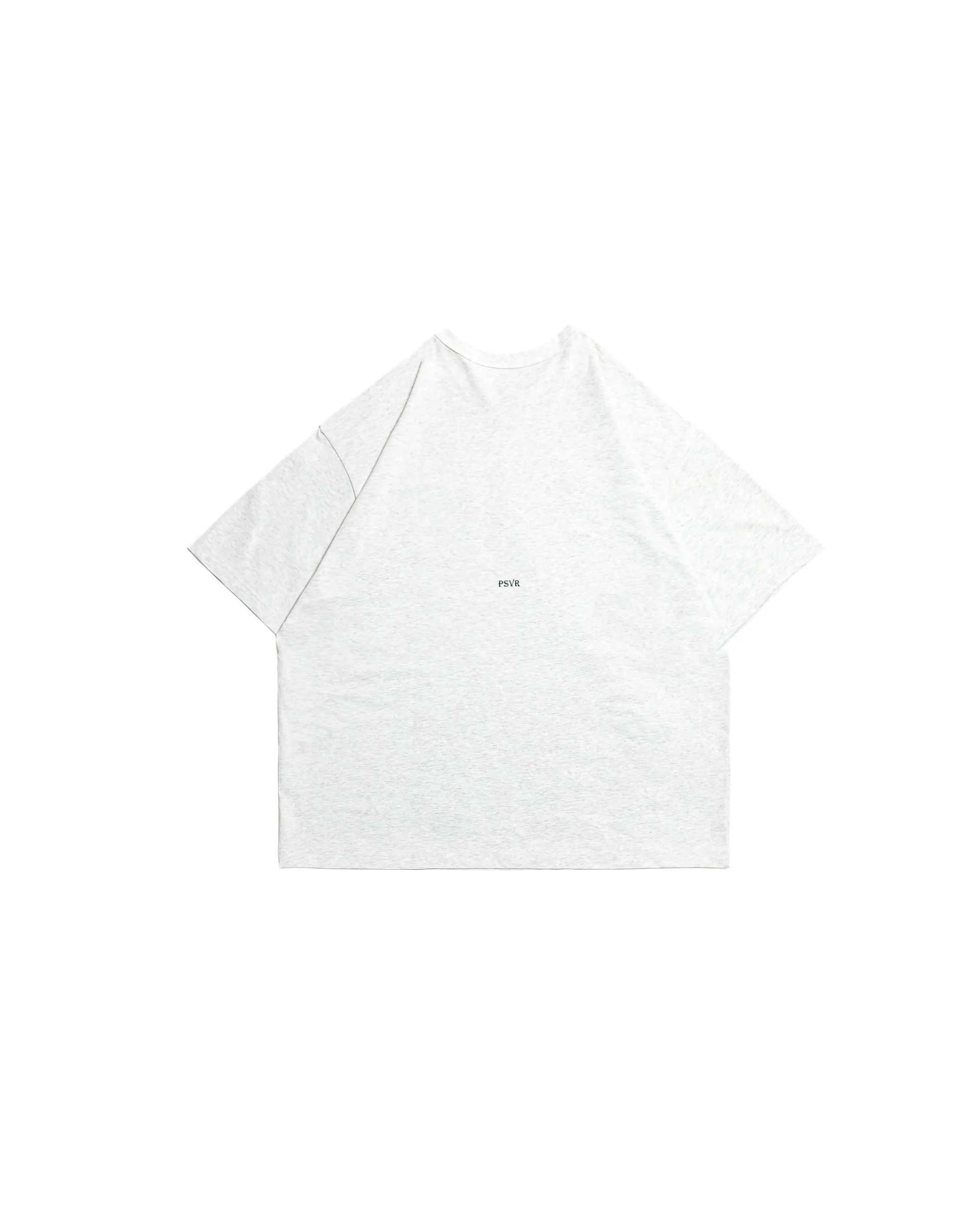 PERSEVERE TEXT-PRINT POCKET T-SHIRT - HEATHER WHITE