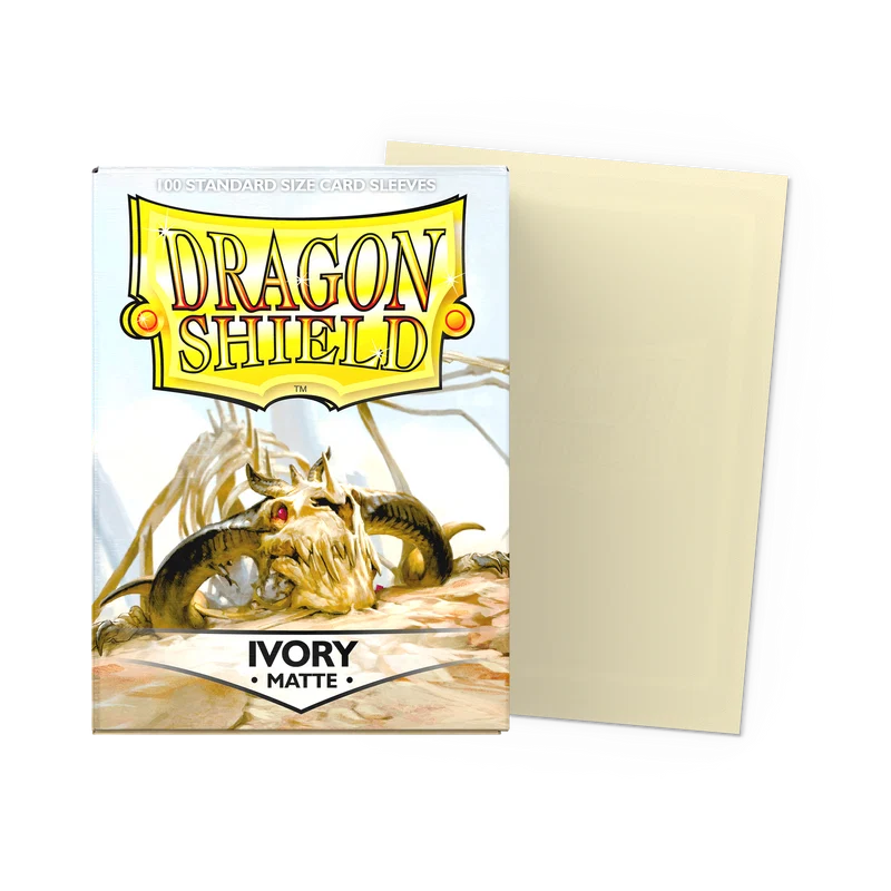 Dragon Shield 100 - Standard Deck Protector Sleeves - Matte Ivory - AT-11017