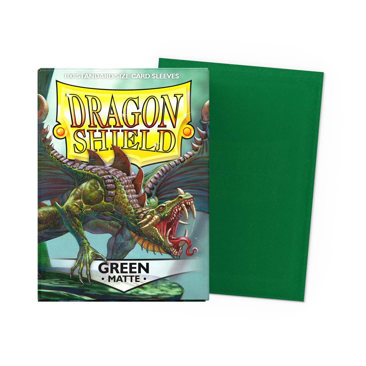 Dragon Shield 100 - Standard Deck Protector Sleeves - Matte Green - AT-11004