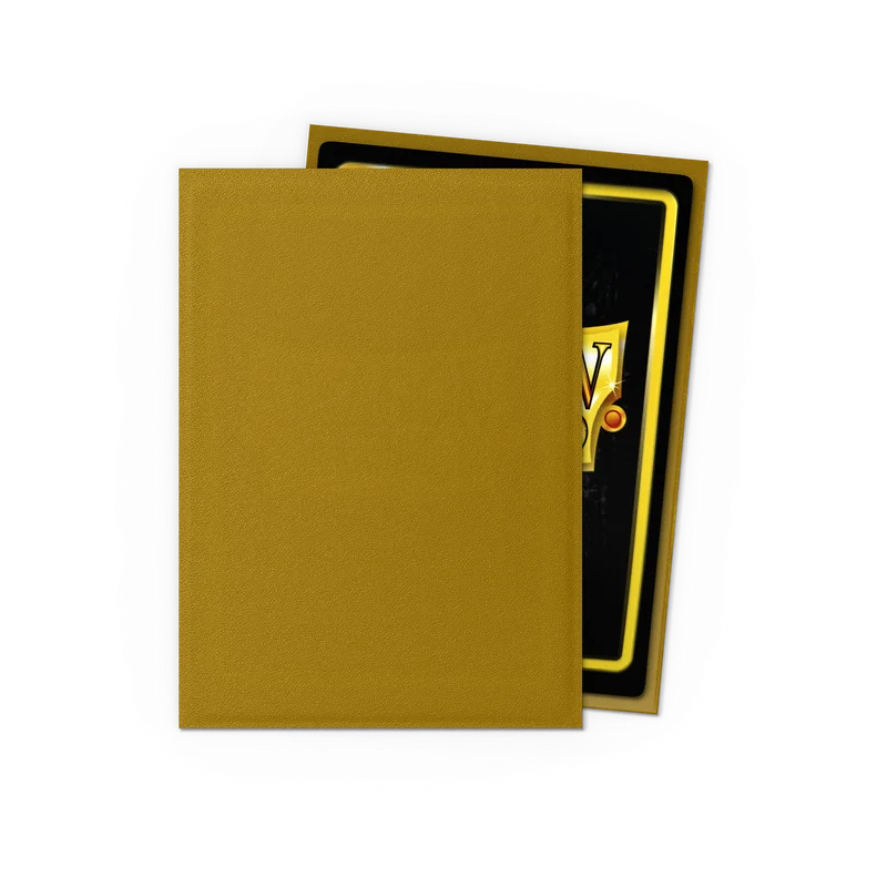 Dragon Shield 100 - Standard Deck Protector Sleeves - Matte Gold - AT-11006