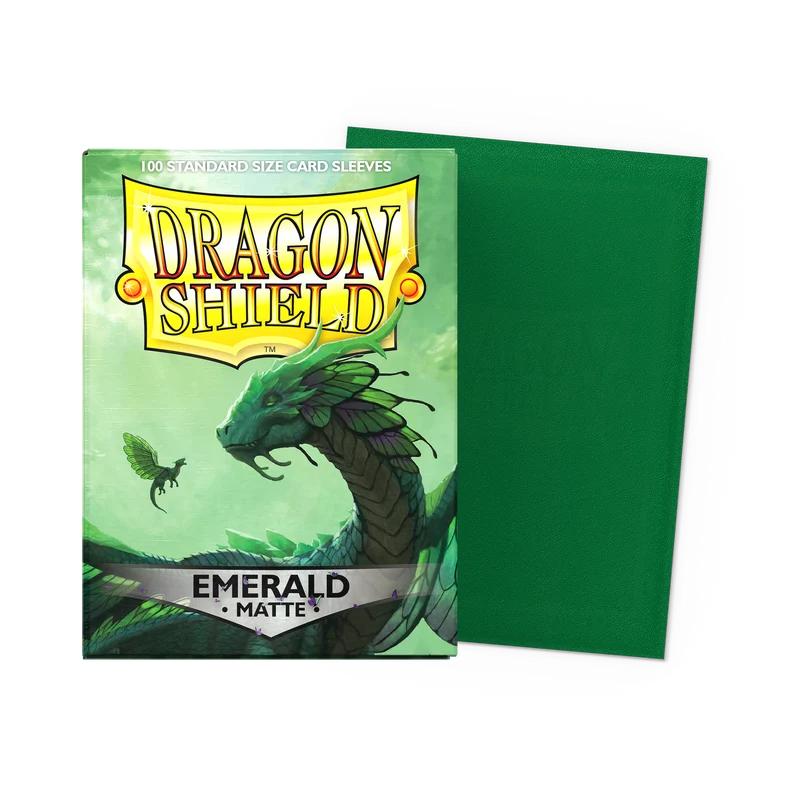 Dragon Shield 100 - Standard Deck Protector Sleeves - Matte Emerald - AT-11036