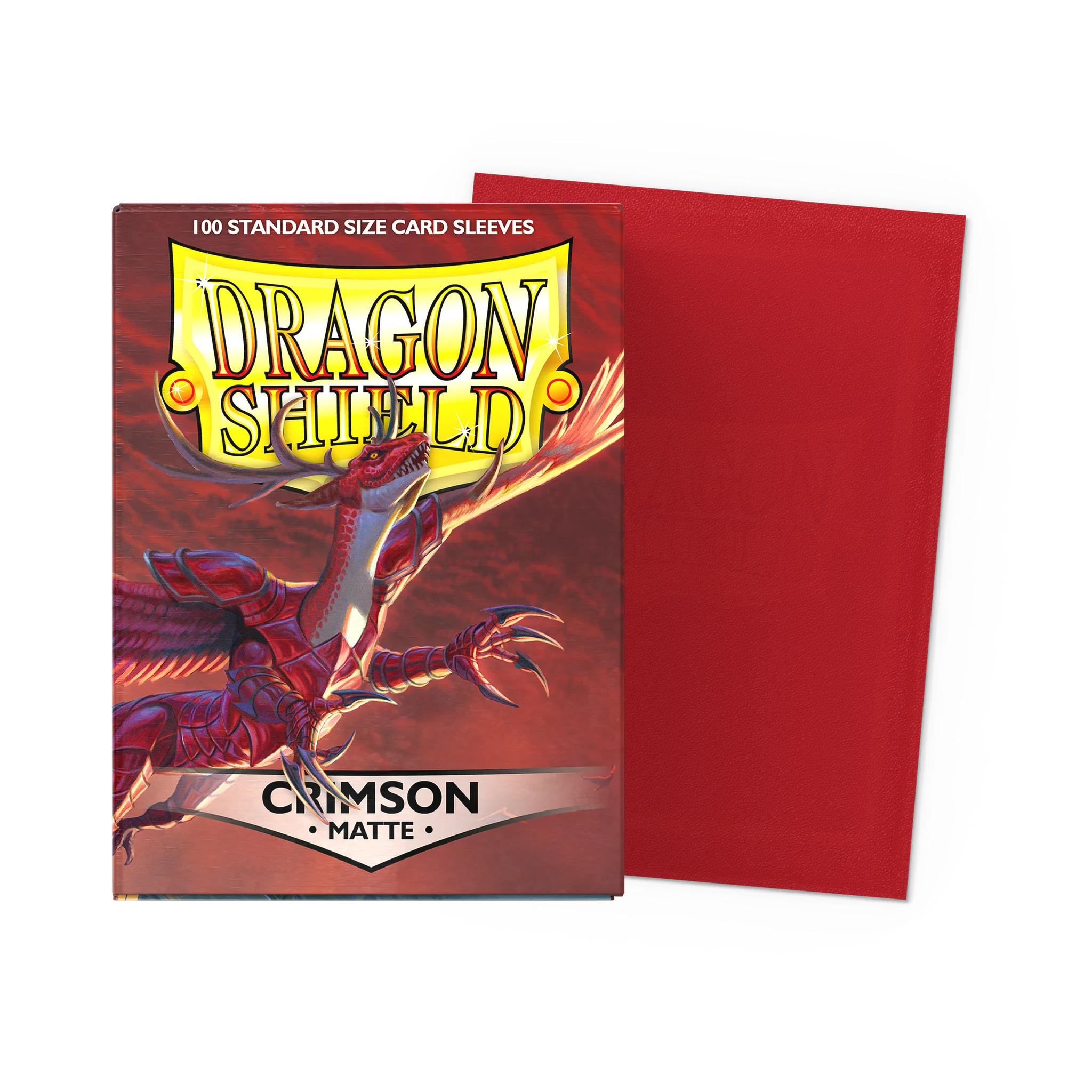 Dragon Shield 100 - Standard Deck Protector Sleeves - Matte Crimson - AT-11021
