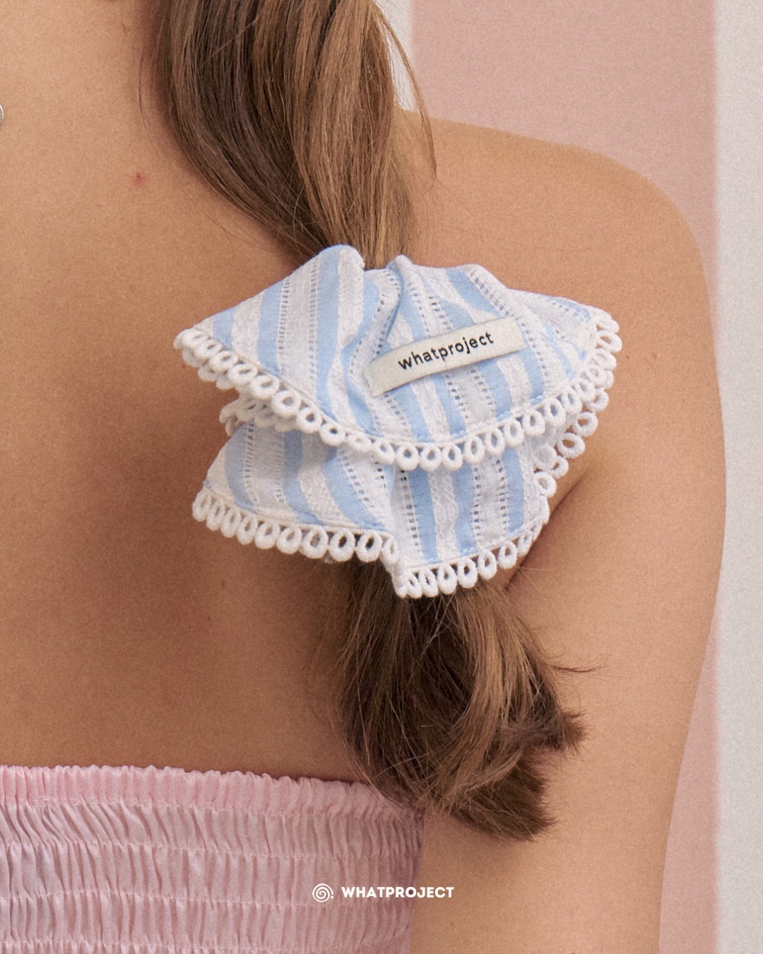 Whatproject Madeleine Scrunchies 蝴蝶結澎澎髮圈