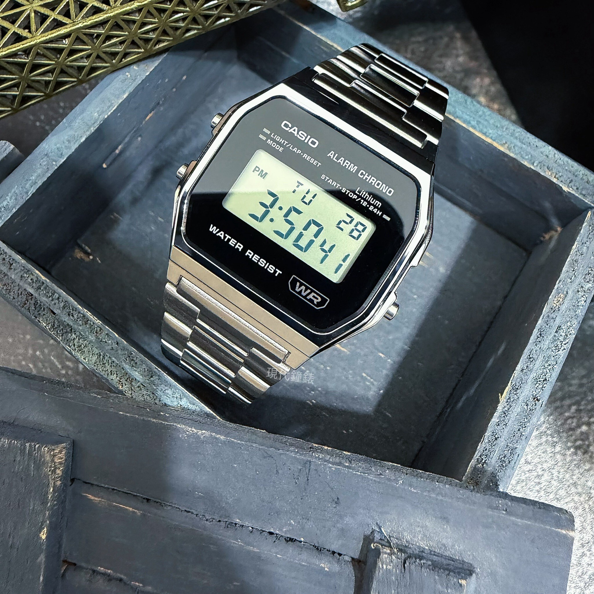 【CASIO 卡西歐】VINTAGE 復古小方塊經典電子錶 A158WEA-1D 33.2mm 現代鐘錶