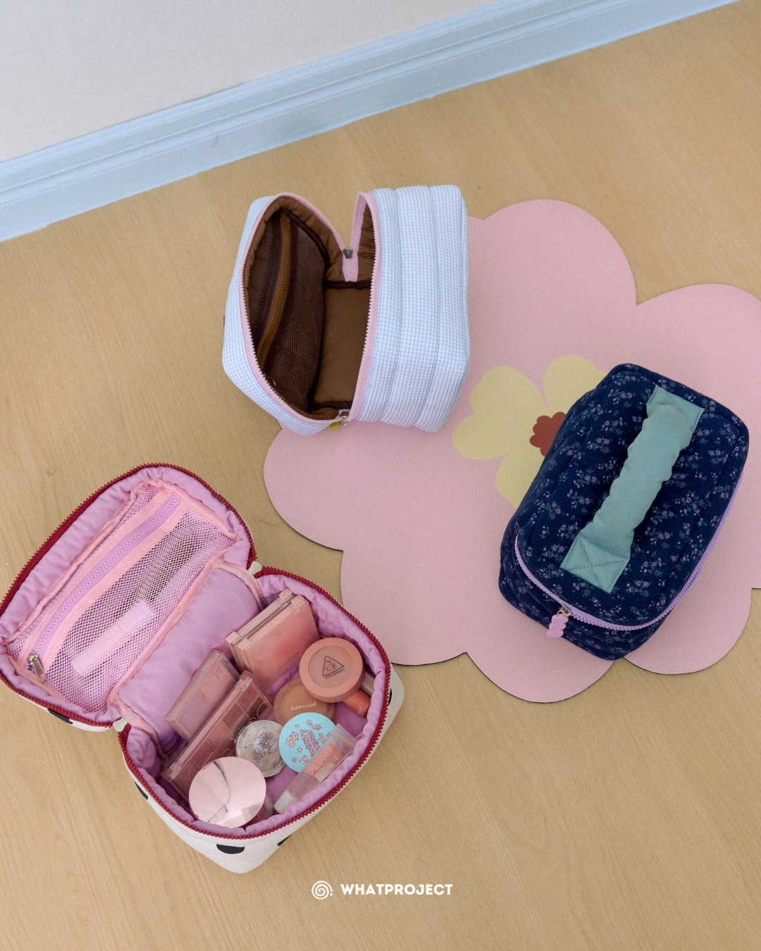 Whatproject Mille Feuille Makeup Bag 澎澎泡芙化妝包