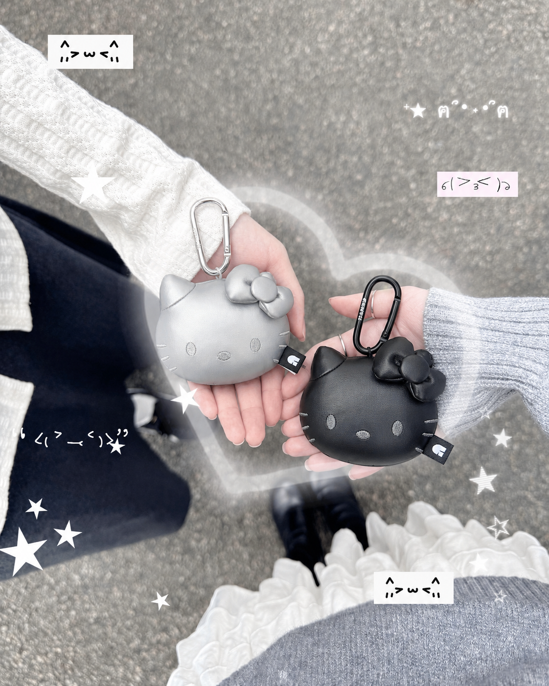 Hello Kitty Carabiner SoftKeyring_Chrome 02 兩色 玩偶 大頭 吊飾