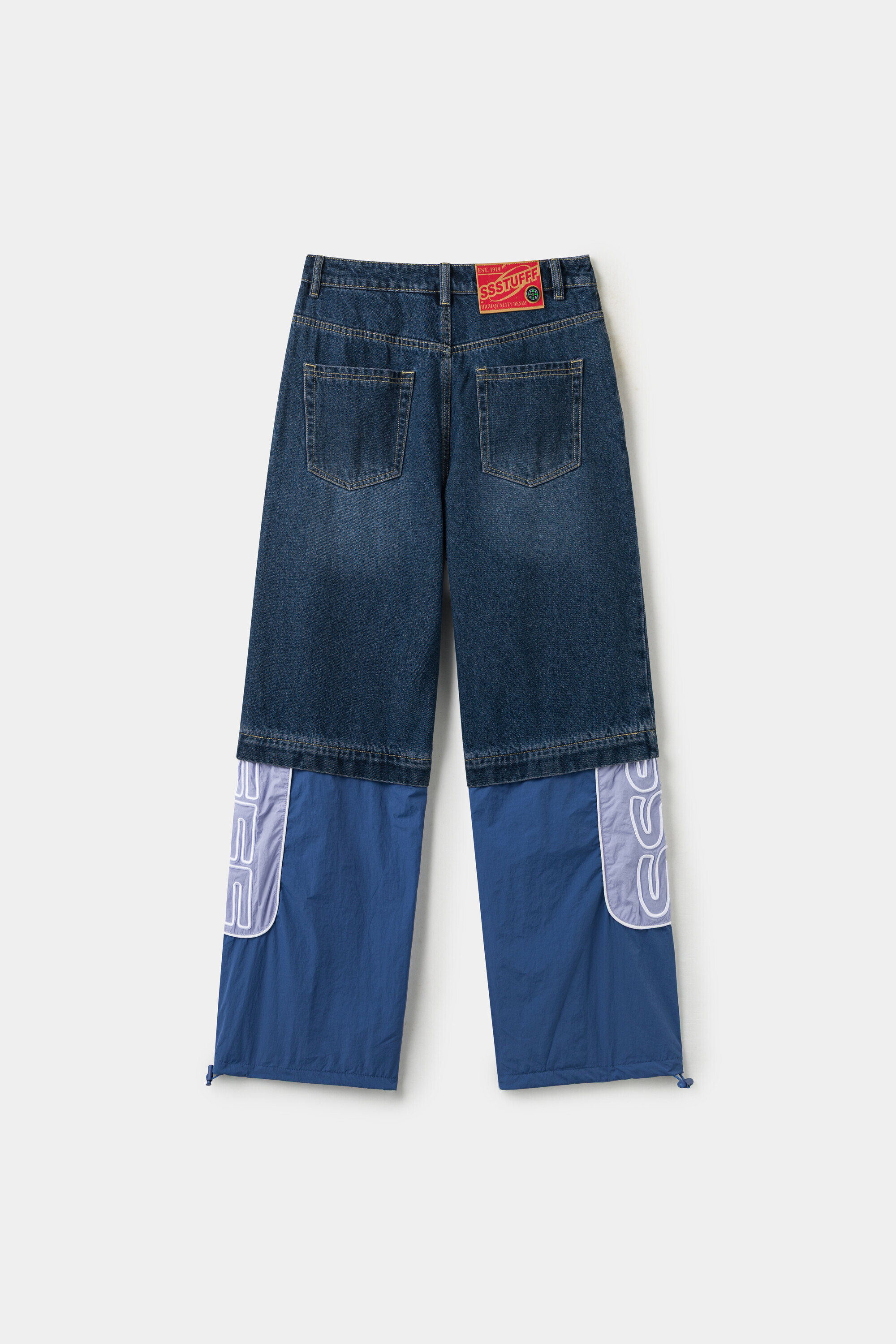 【Focus Store】現貨秒發 SSSTUFFF Hybrid Denim Track Pant ''Blue'' 可卸式牛仔褲