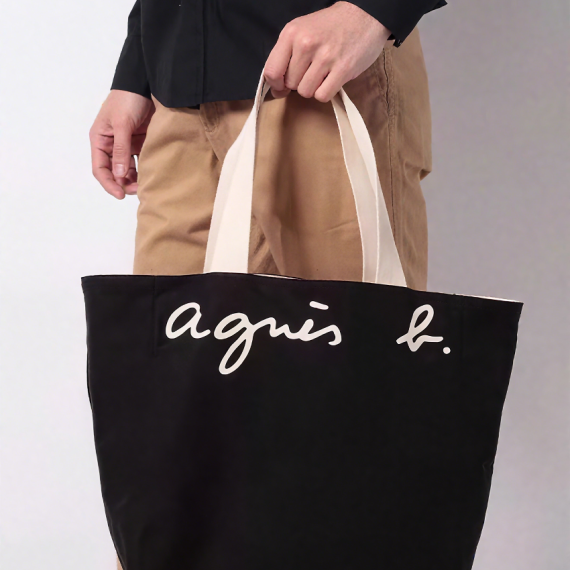 包郵優惠 agnes b.大容量帆布手提袋 #2608