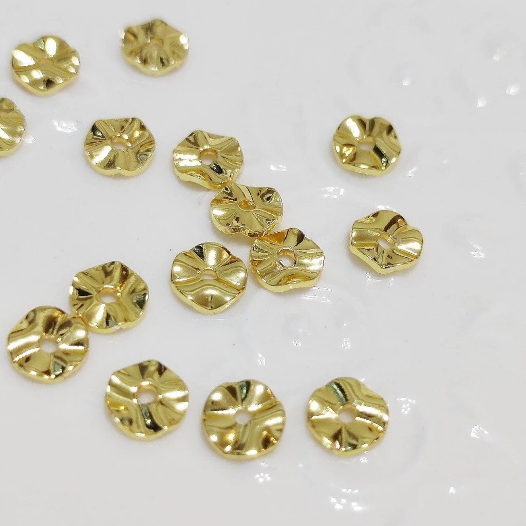 復古巴洛克水波紋隔片 (20入)｜14K/18K/亮銀 DIY保色材料