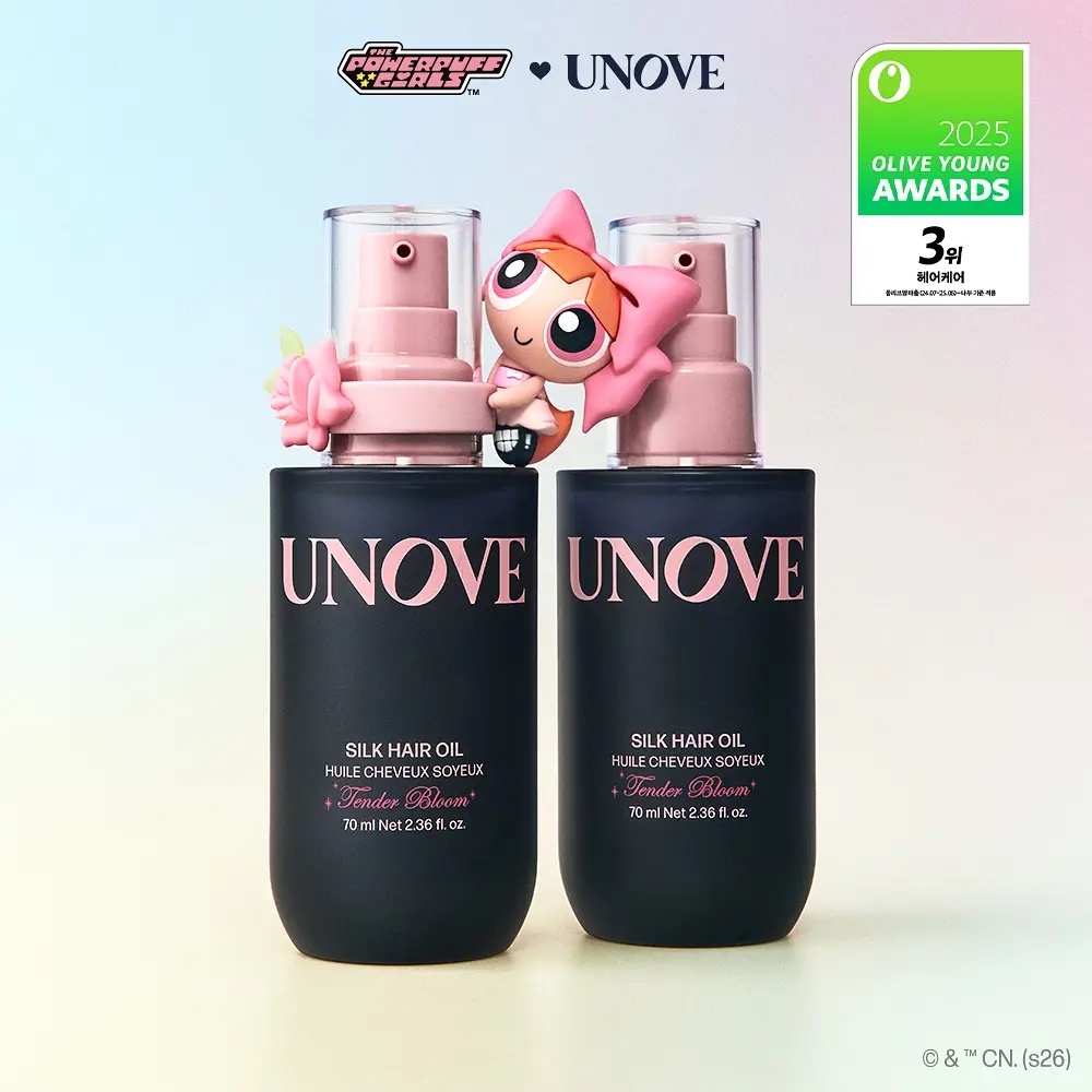 《Olive young 連線》UNOVE x 飛天小女警 Silk Oil Essence 70mL Double Pack